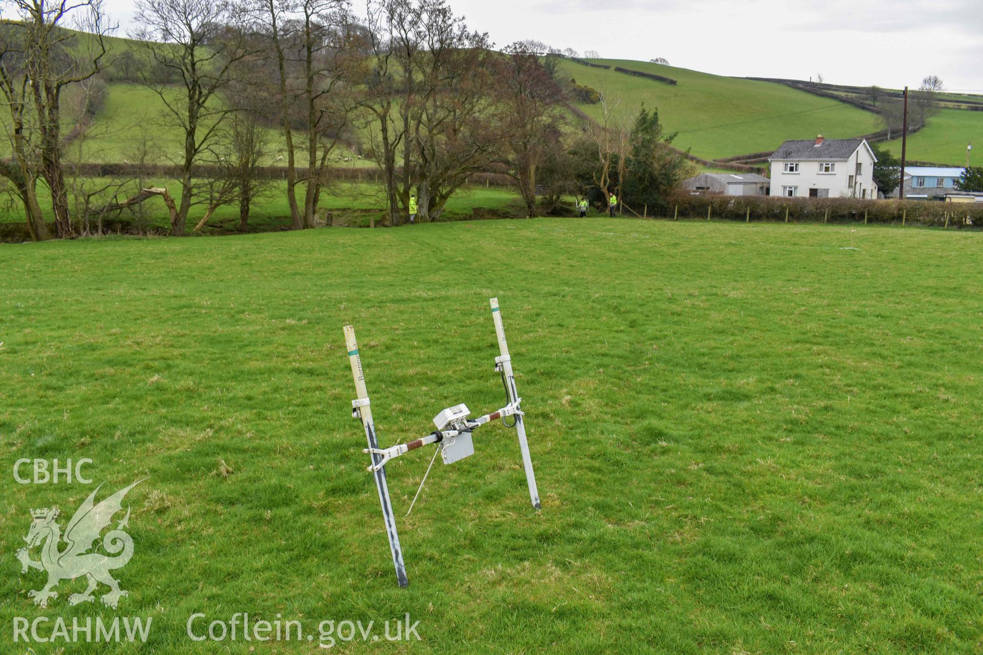 Site of cropmark. Taken during geophysical survey on 21 March 2022.