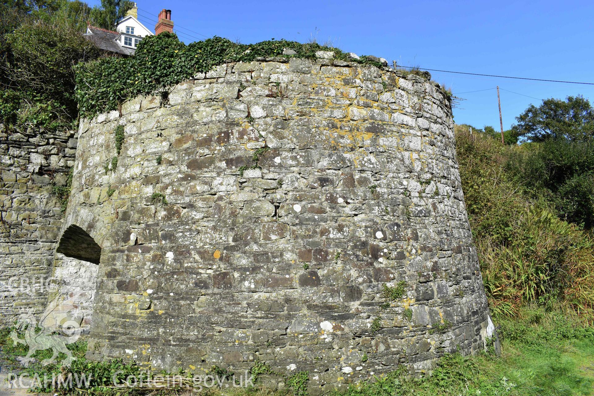 Llangrannog Limekiln. East elevation, taken 20 September 2022