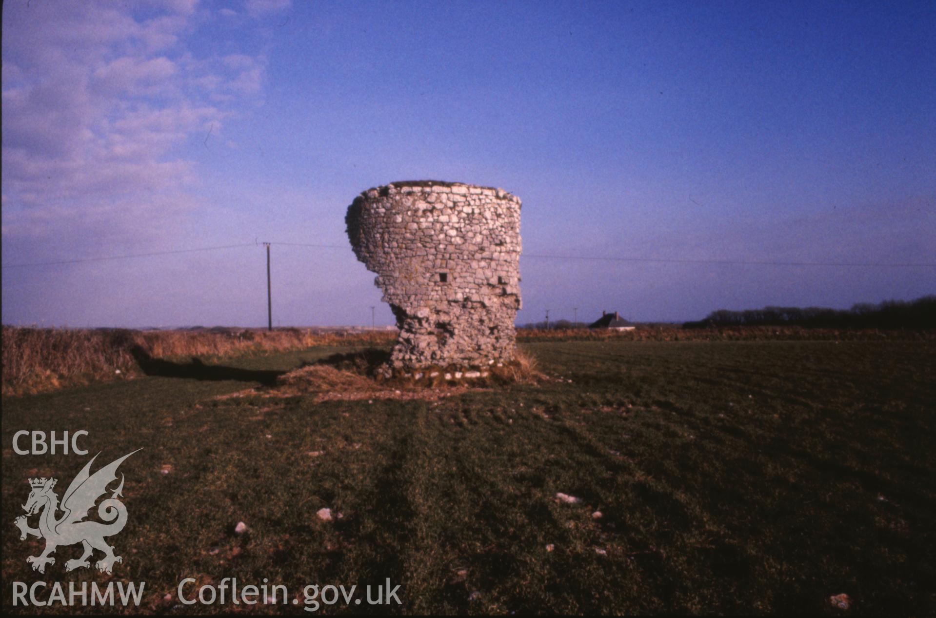 Bosherston Windmill, from south, photo taken in 1986.