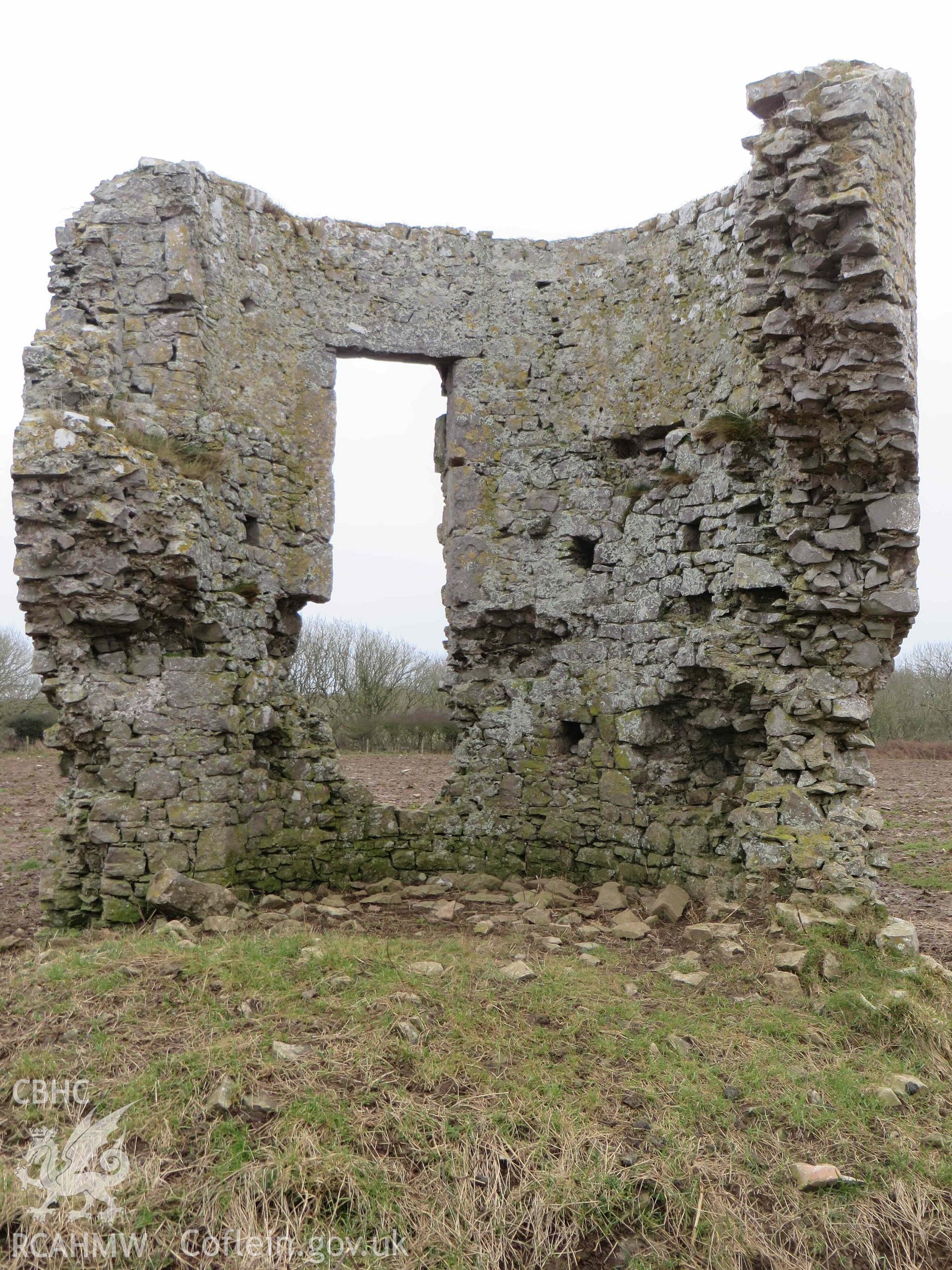 Bosherston Windmill, view from SSW, photo taken in February 2015.