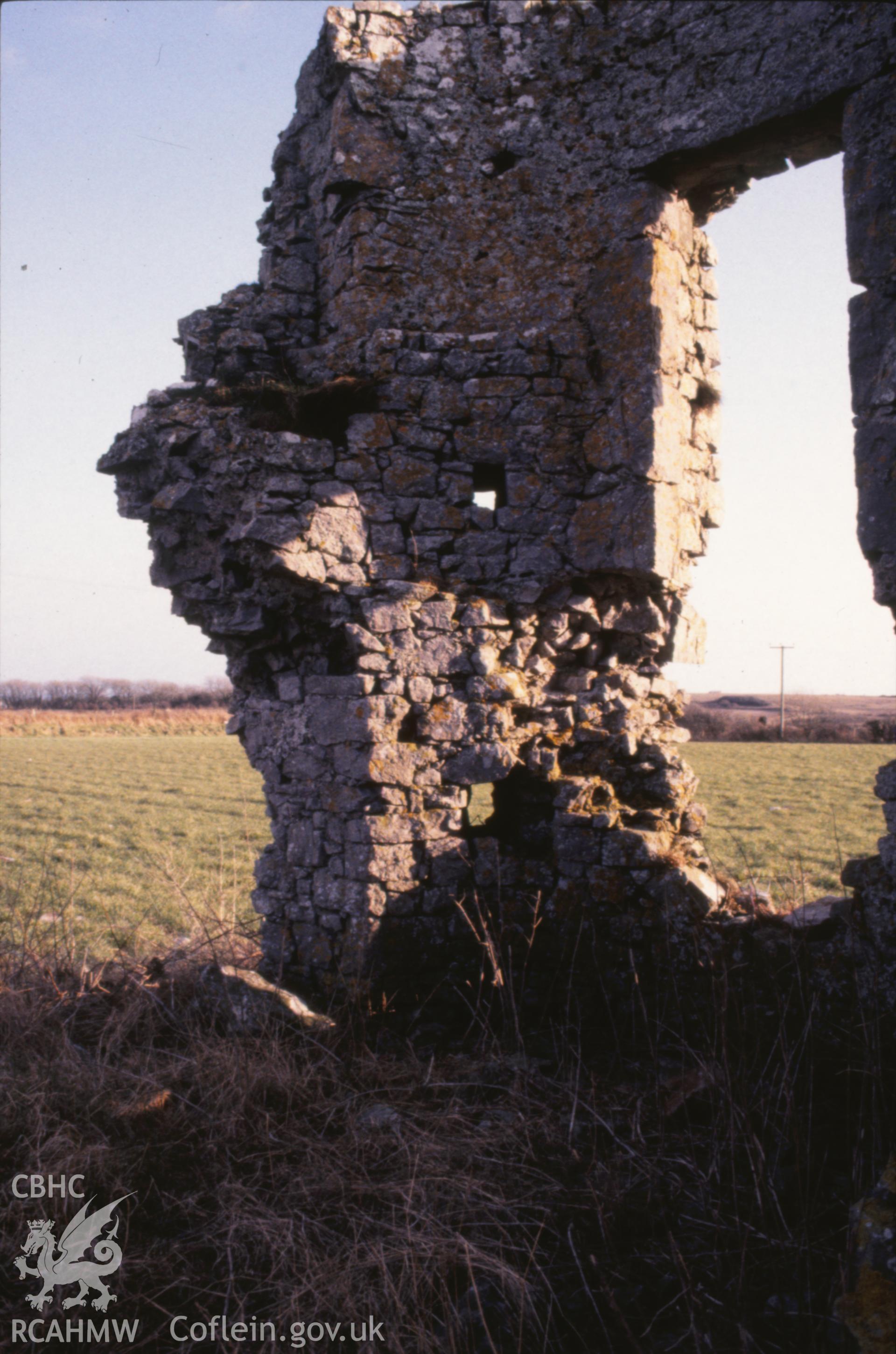 Bosherston Windmill from west, photo taken in 1986.