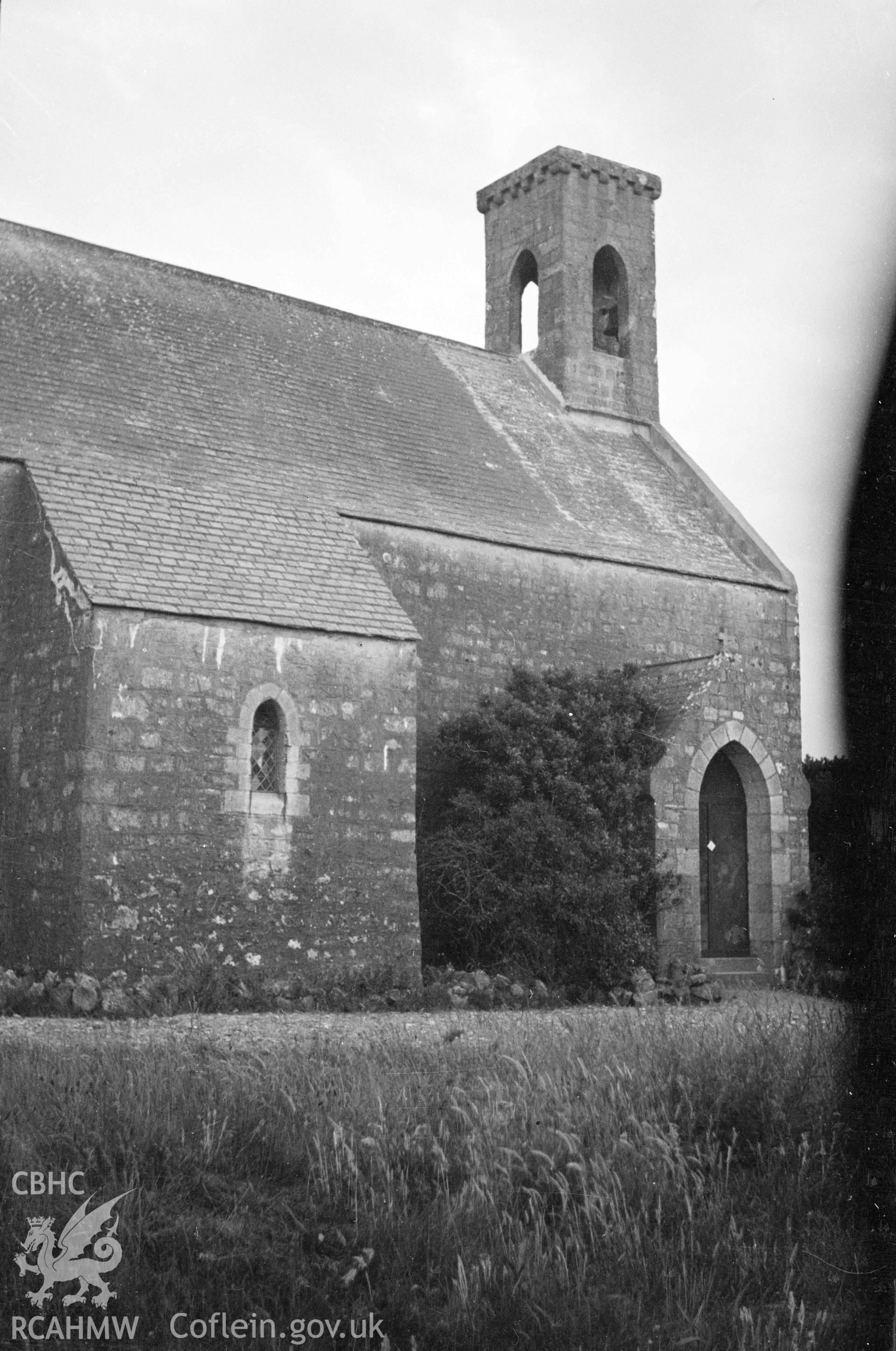 Digital copy of a nitrate negative showing Flimston Chapel.