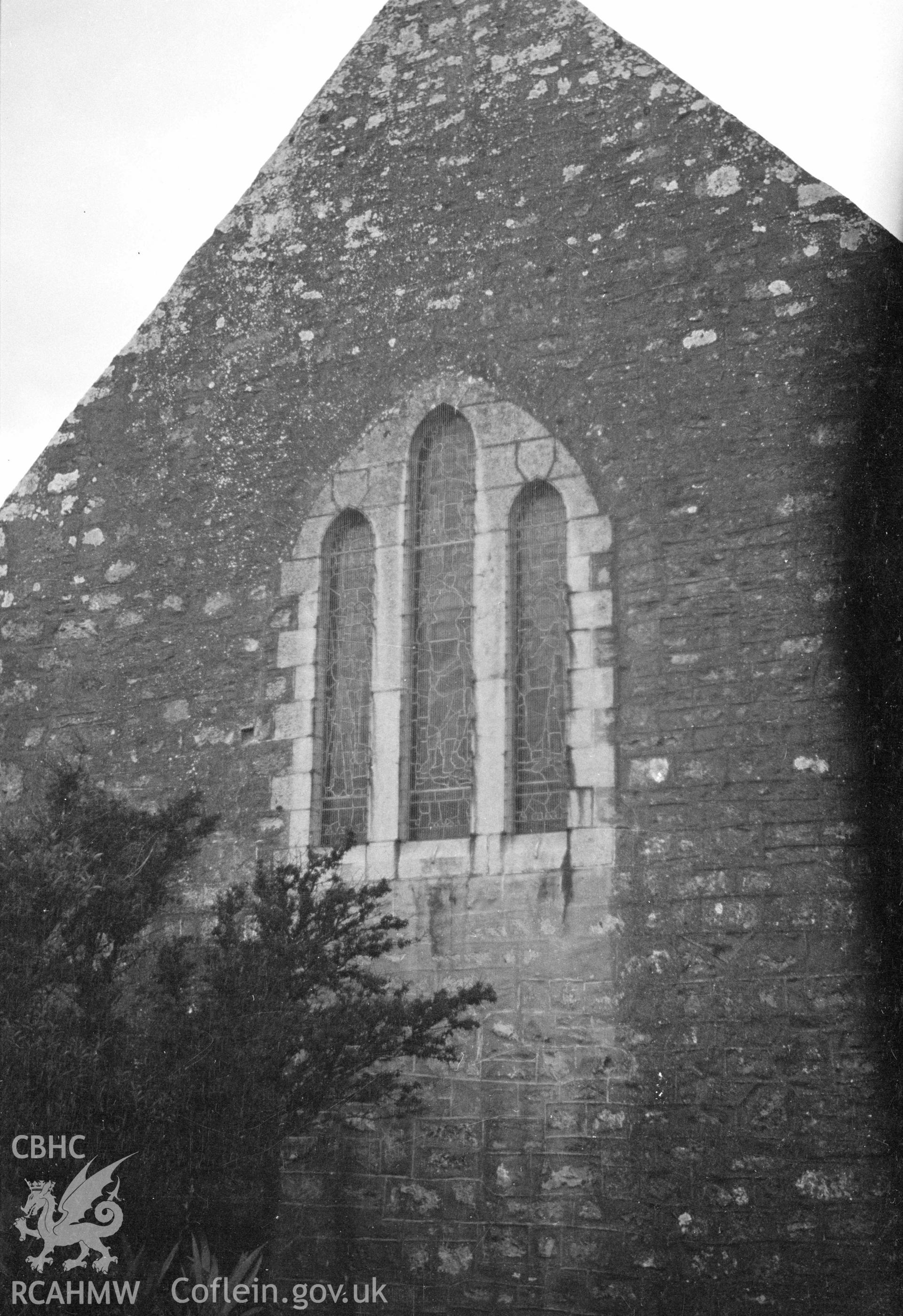 Digital copy of a nitrate negative showing Flimston Chapel.