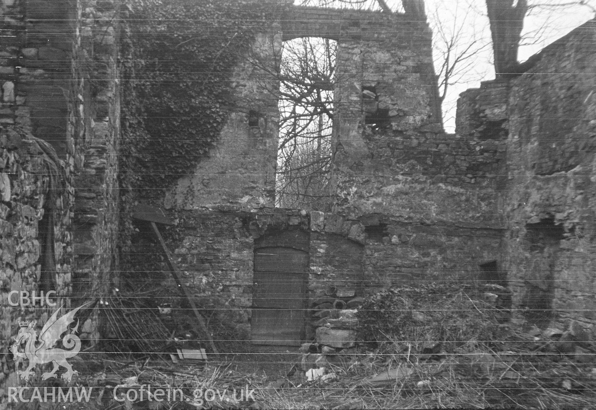 Digital copy of a nitrate negative showing view of White Friars, Denbigh.