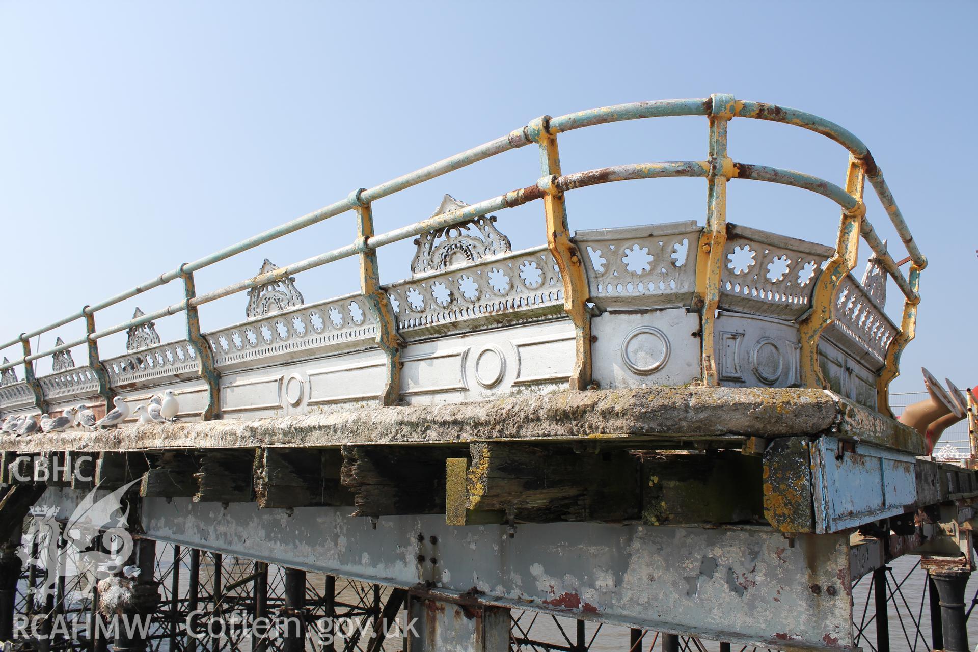 Seating at end of pier from concrete landing stage.