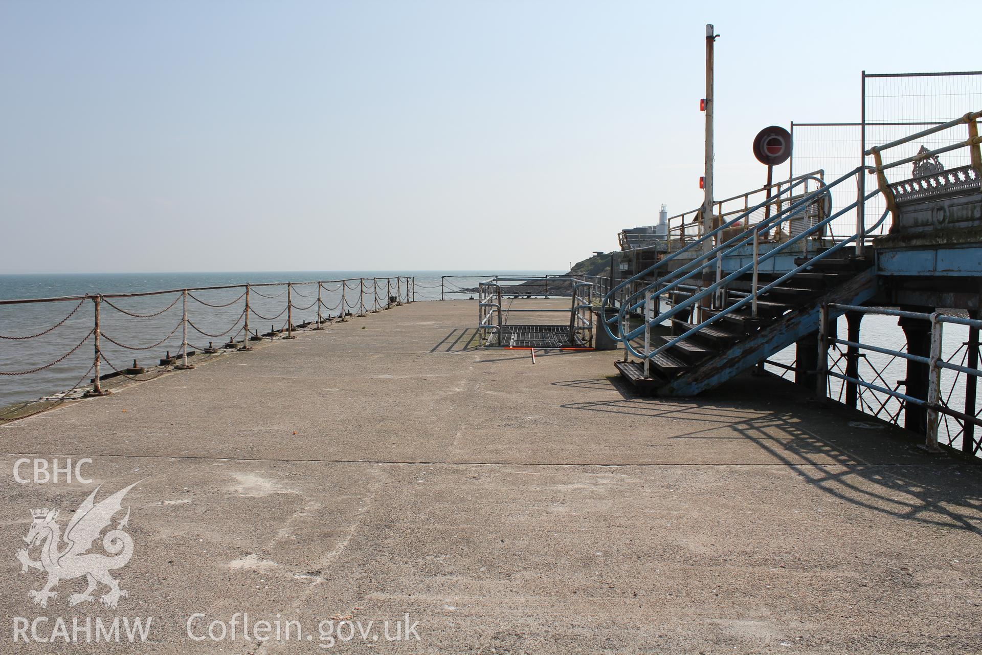 View across concrete landing stage.