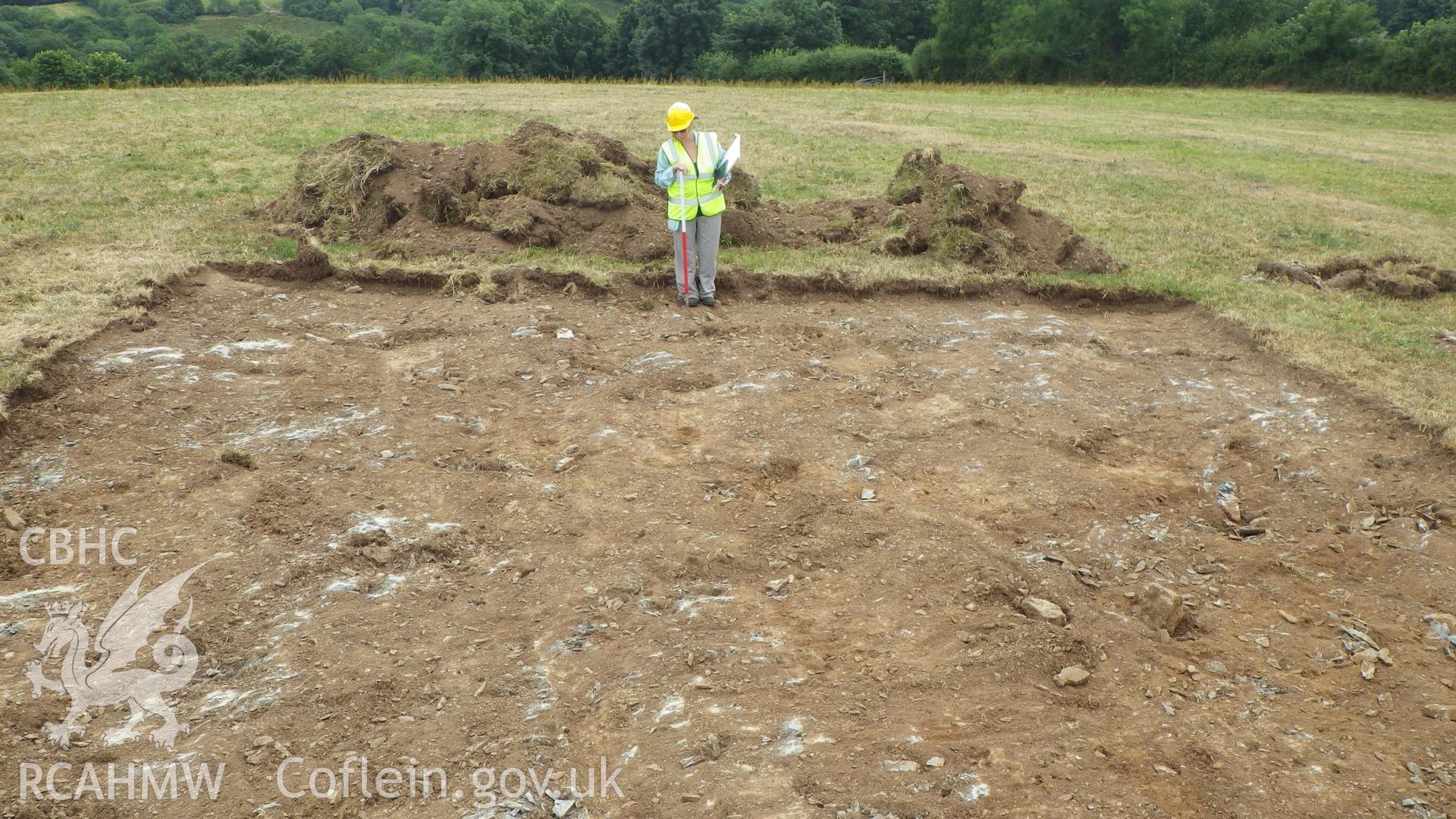 Trysor report plate 2: The stripped surface of Trench 1, looking south southwest.