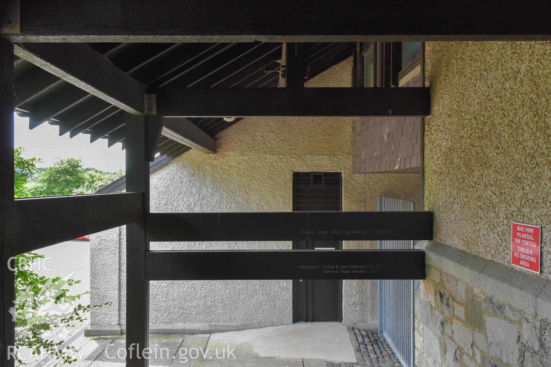 Plas Menai - Detail of framing to verandah with construction details.