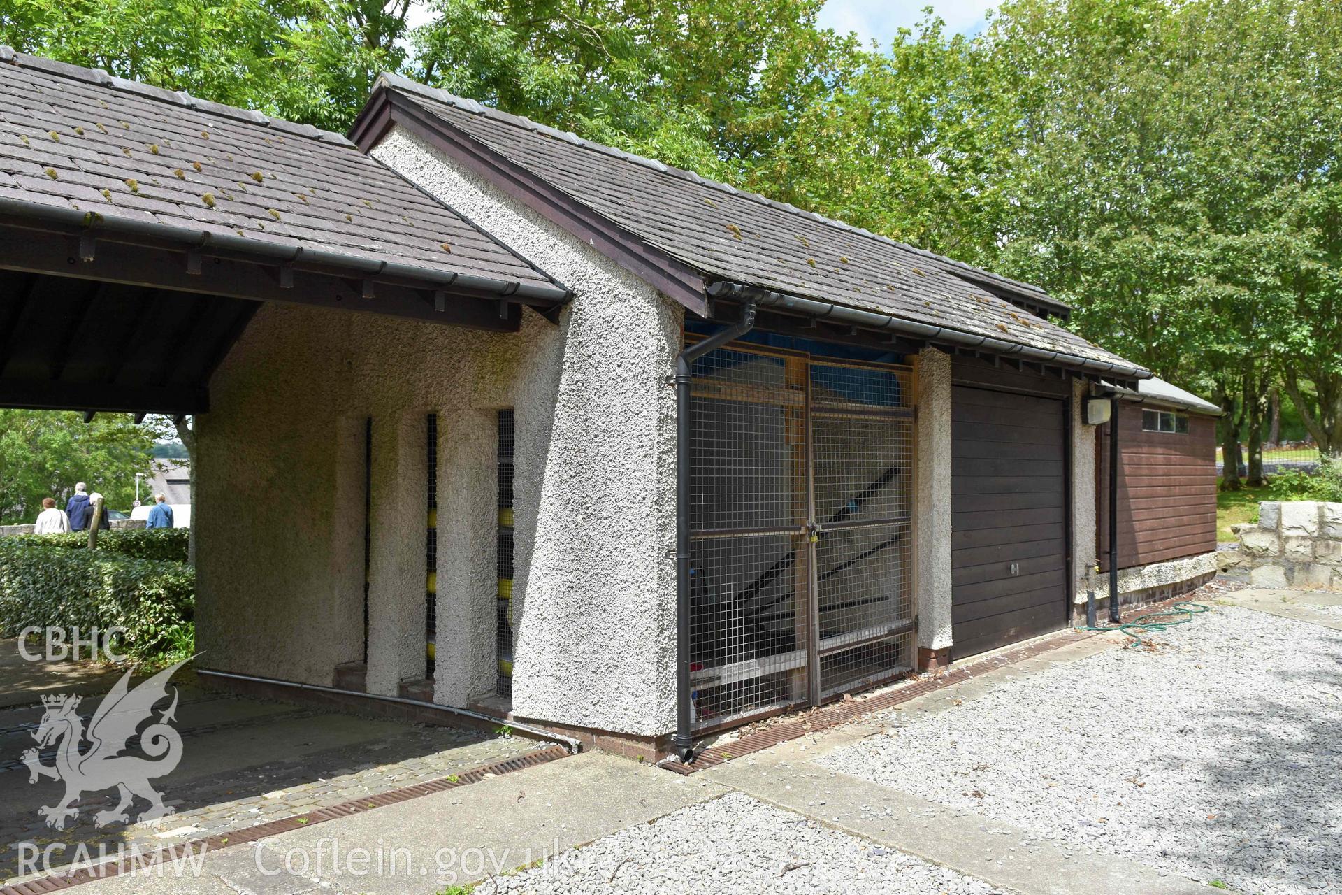 Plas Menai - Accommodation ranges in south corner of site.