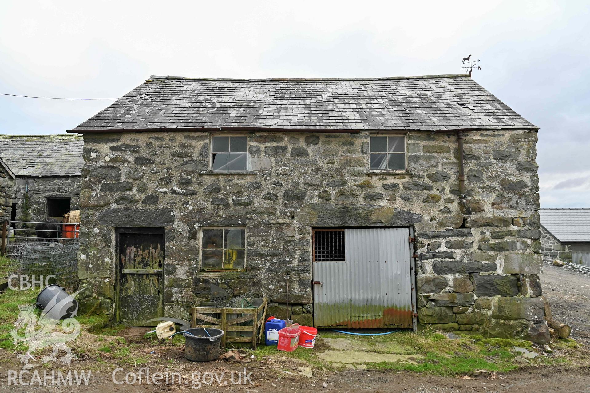 Tyddyn Mawr, exterior of north-western outbuilding from the north.