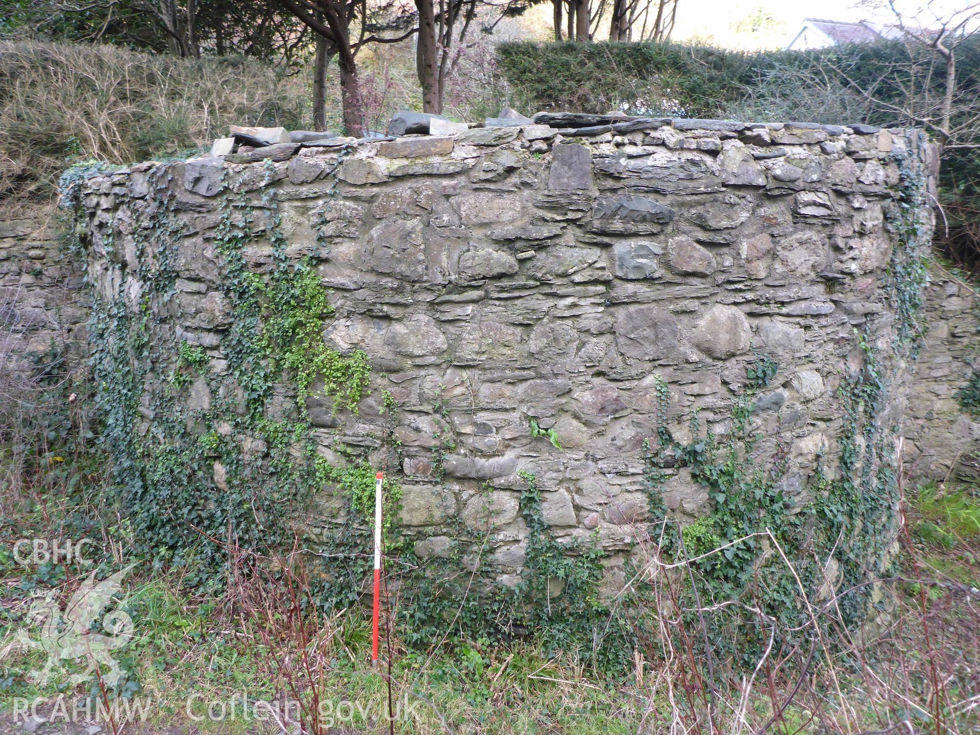 Fishguard Lime Kiln 1, southern elevation. Scale is 1m.
