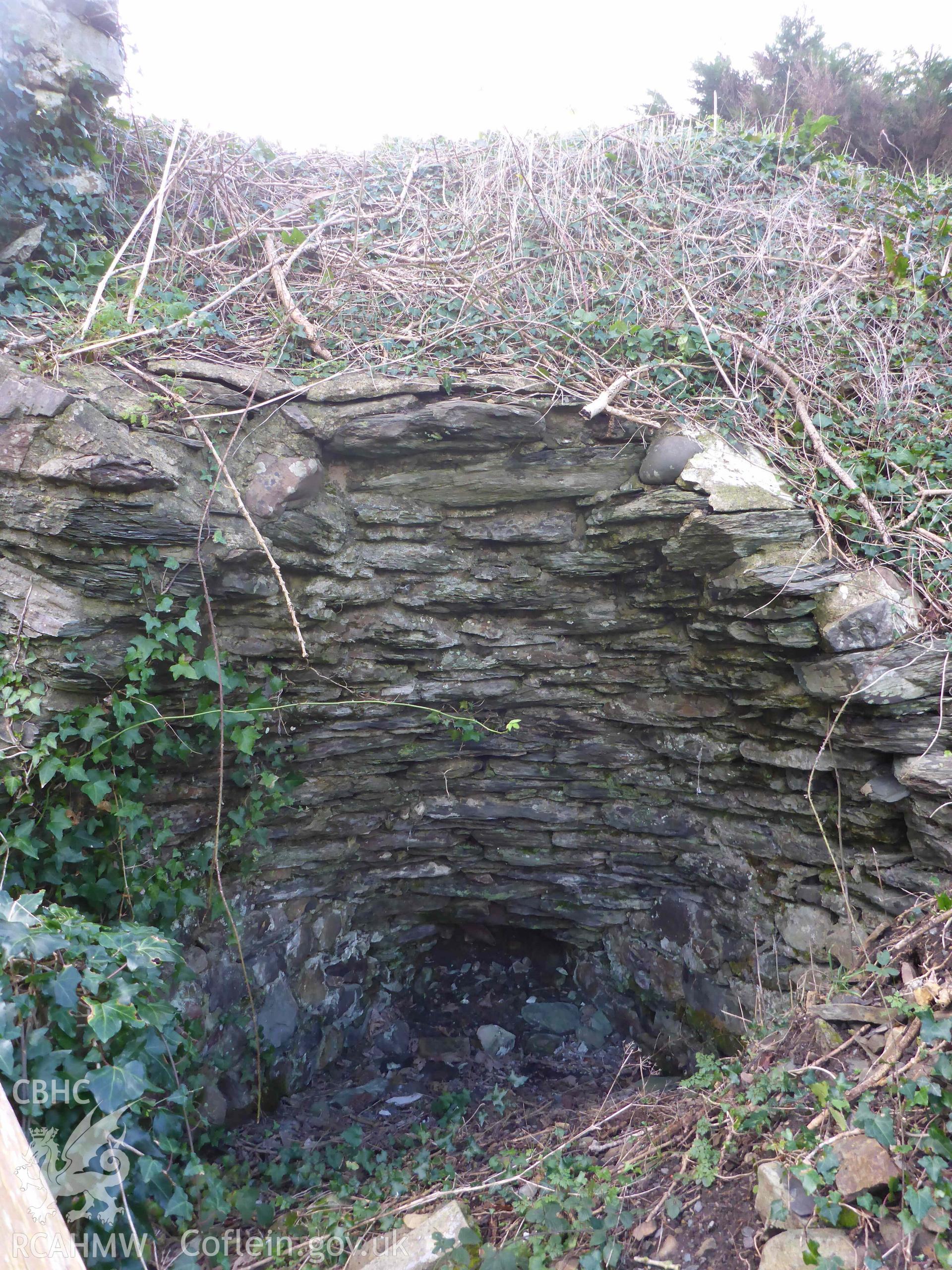 Fishguard Lime Kiln 2, eastern kiln-eye.