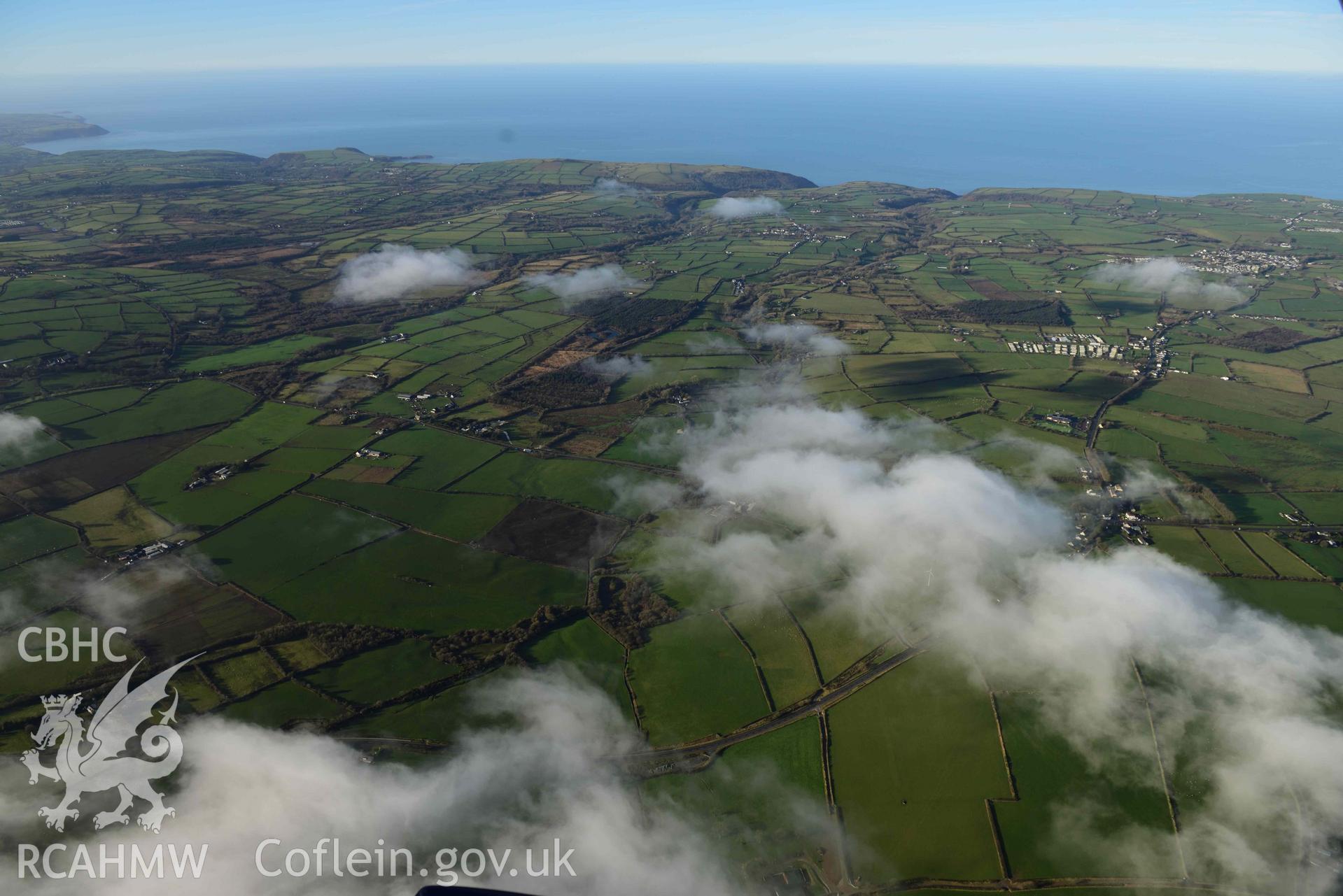 Oblique aerial photograph of Synod Inn landscape taken during the Royal Commission