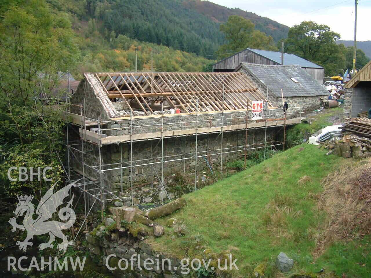 Photograph showing Dolmelynllyn Turning Mill, taken by John Latham, 2003.