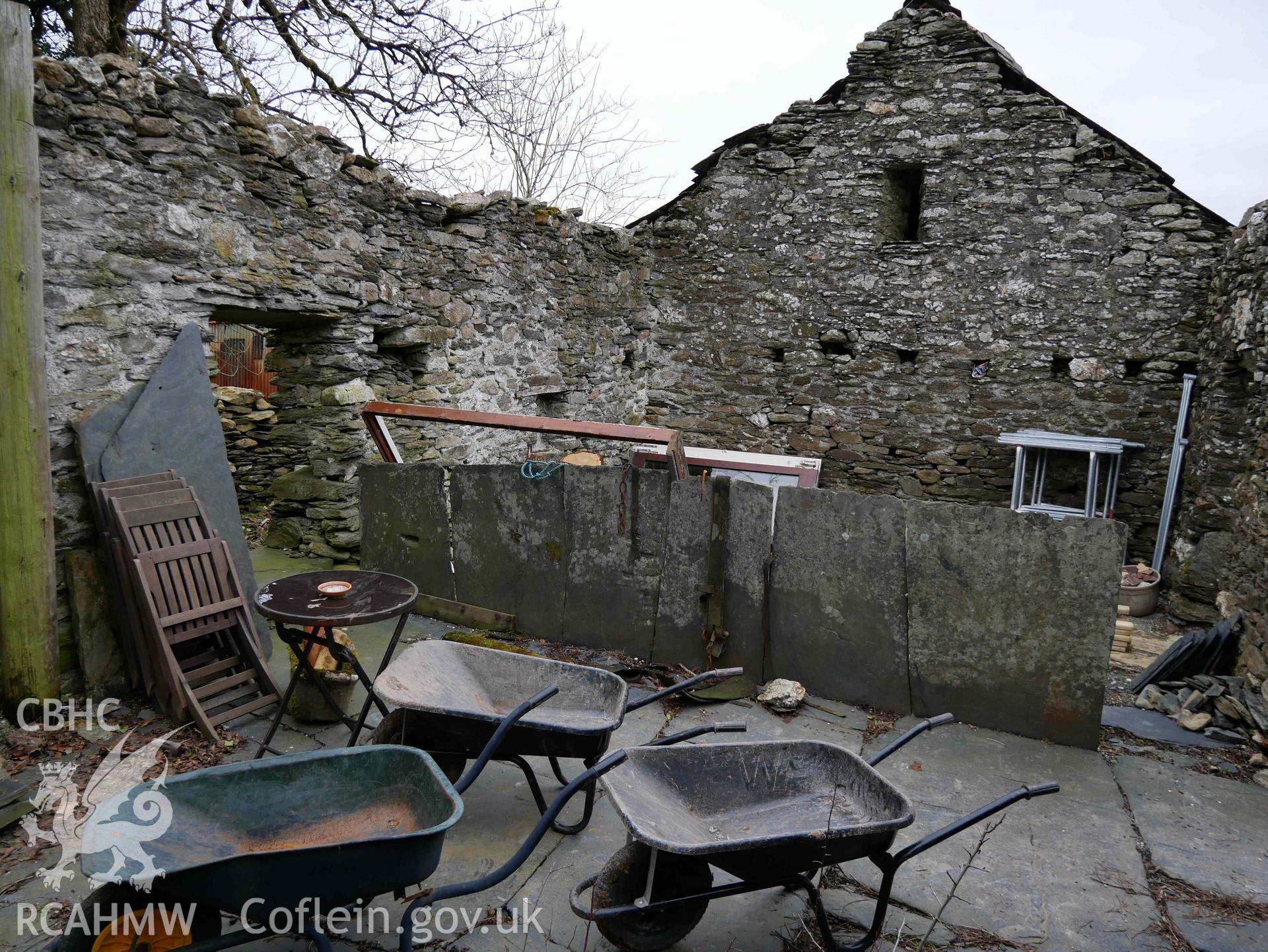 Photograph of buildings at Foel, Penmachno, received as a condition of planning permission granted, application reference:  NP4/29/510A, dated March 2023.