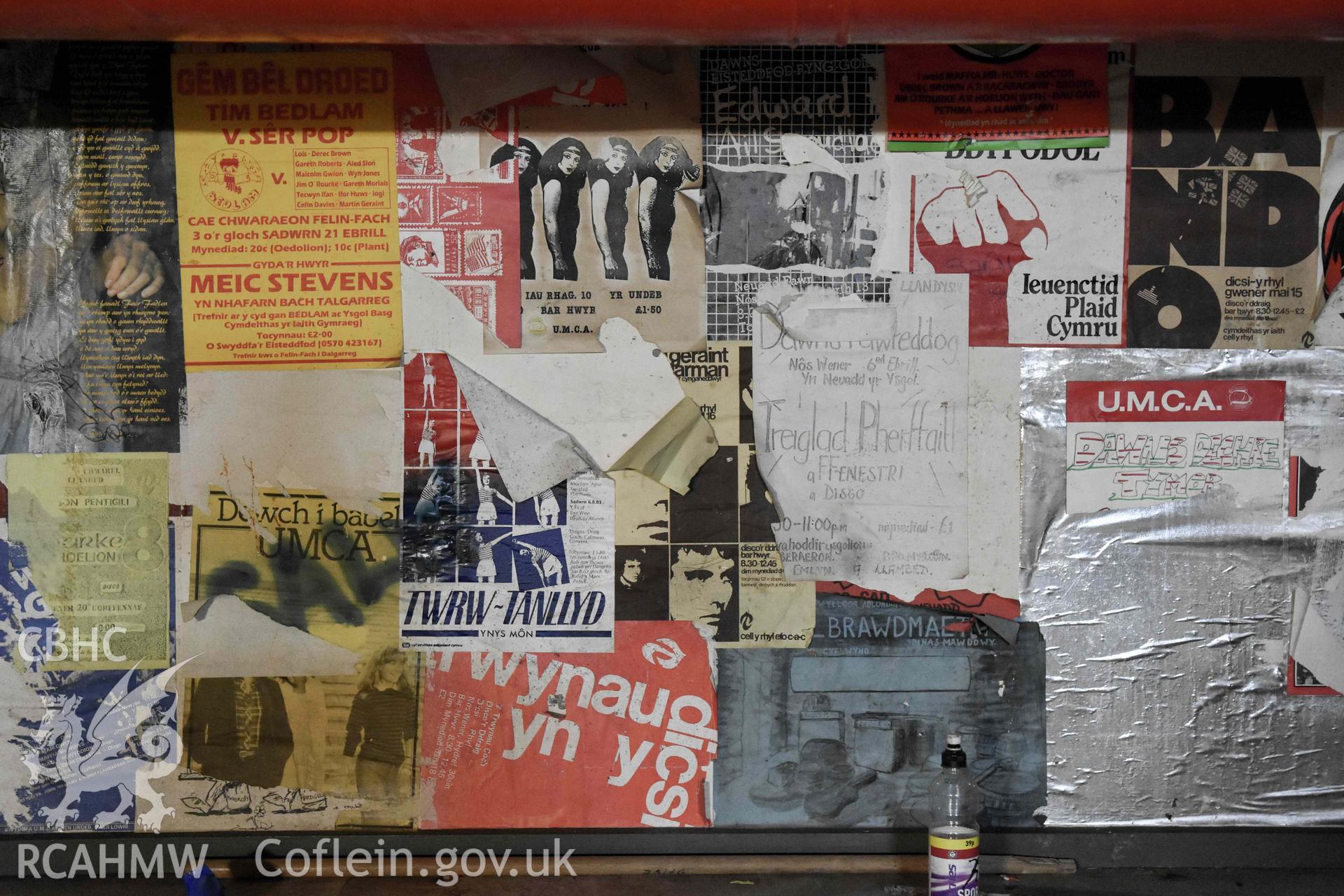 Basement bar- posters.