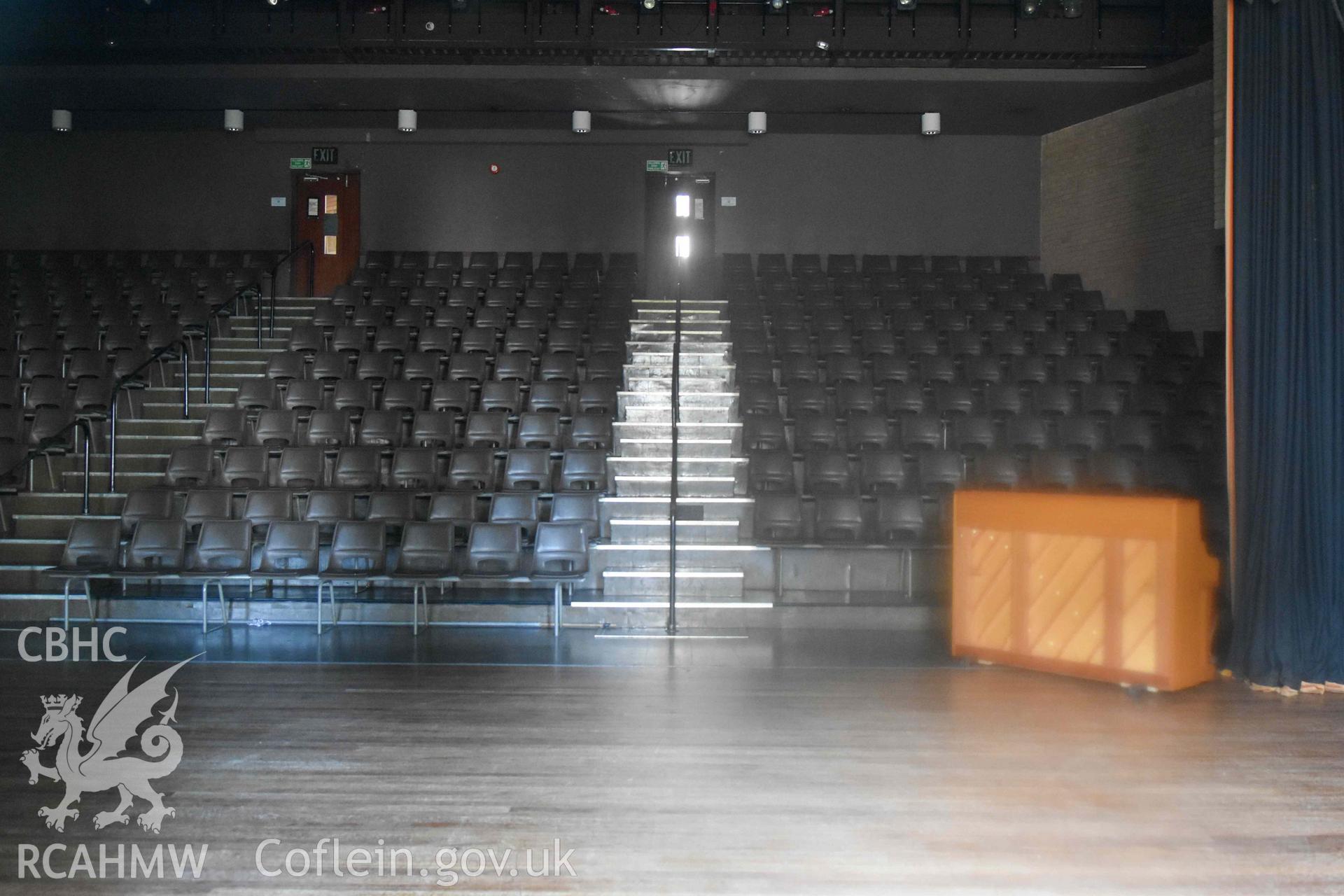 Capel Seilo, interior taken through glass.