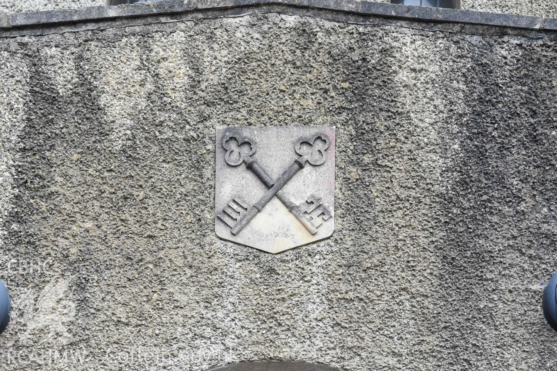 St Peter's Church, detail of motif over porch doorway.