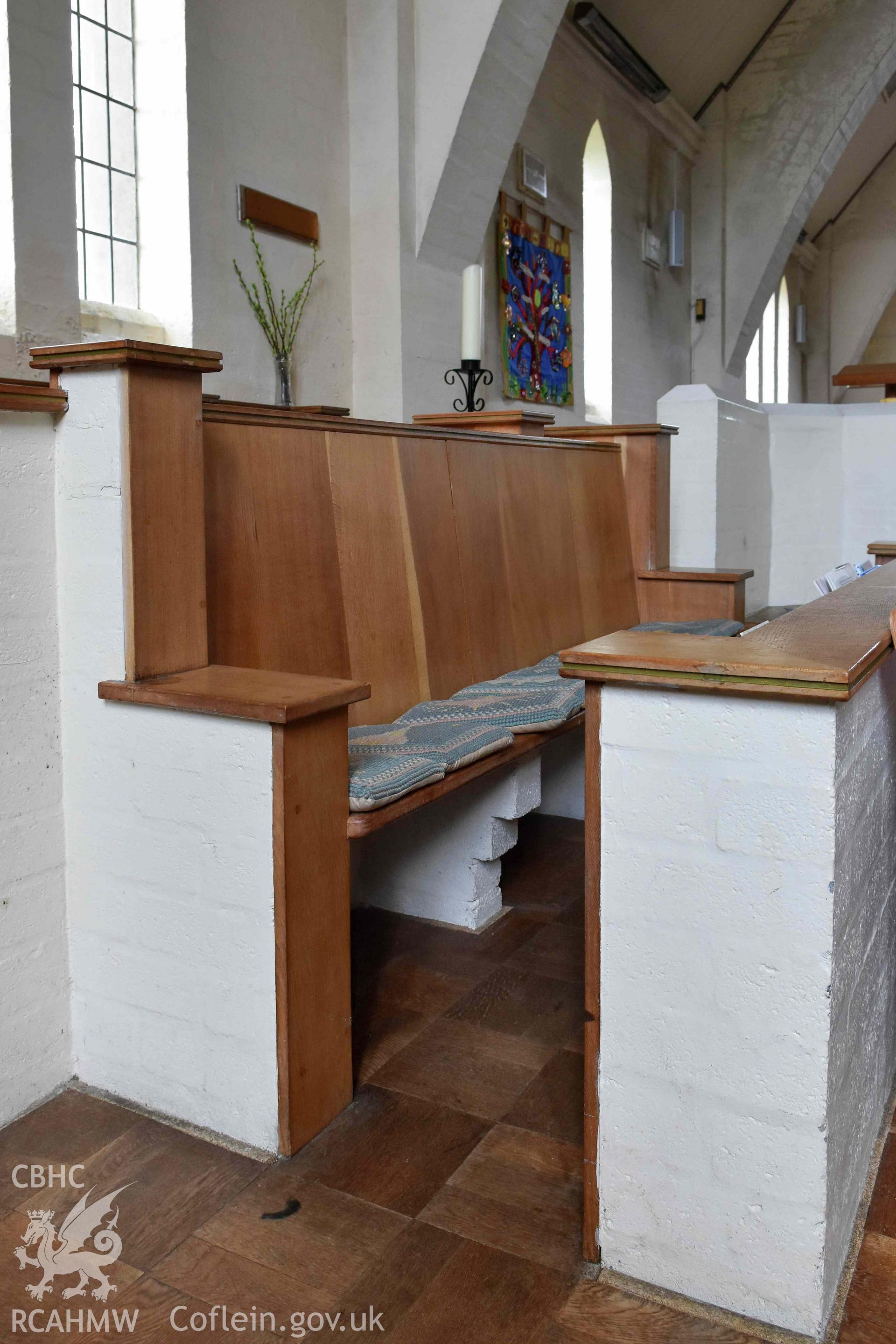 St Peter's Church, detail of choir stalls.