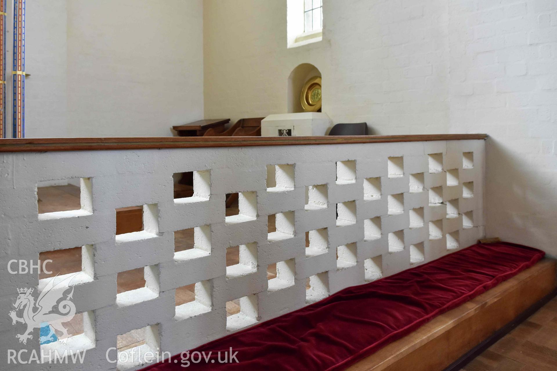 St Peter's Church, detail of wall to sanctuary.