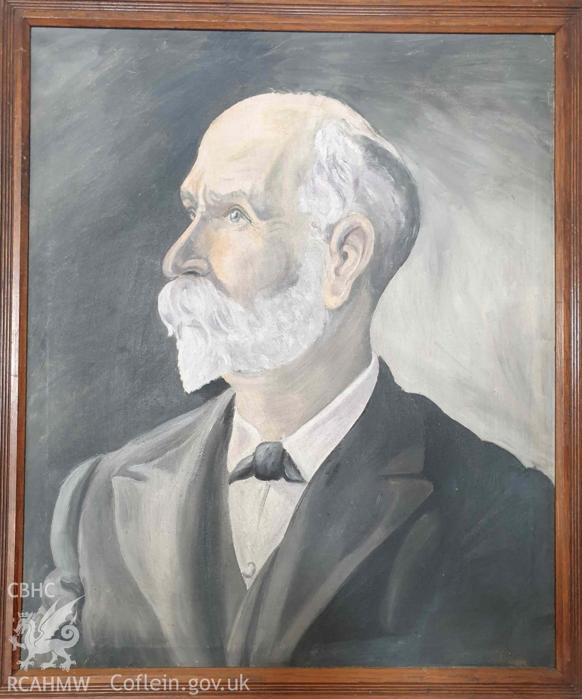 Capel  Salem, Porthmadog - portrait of William John Nicholson - Capel Salem minister from 1892 to 1940.