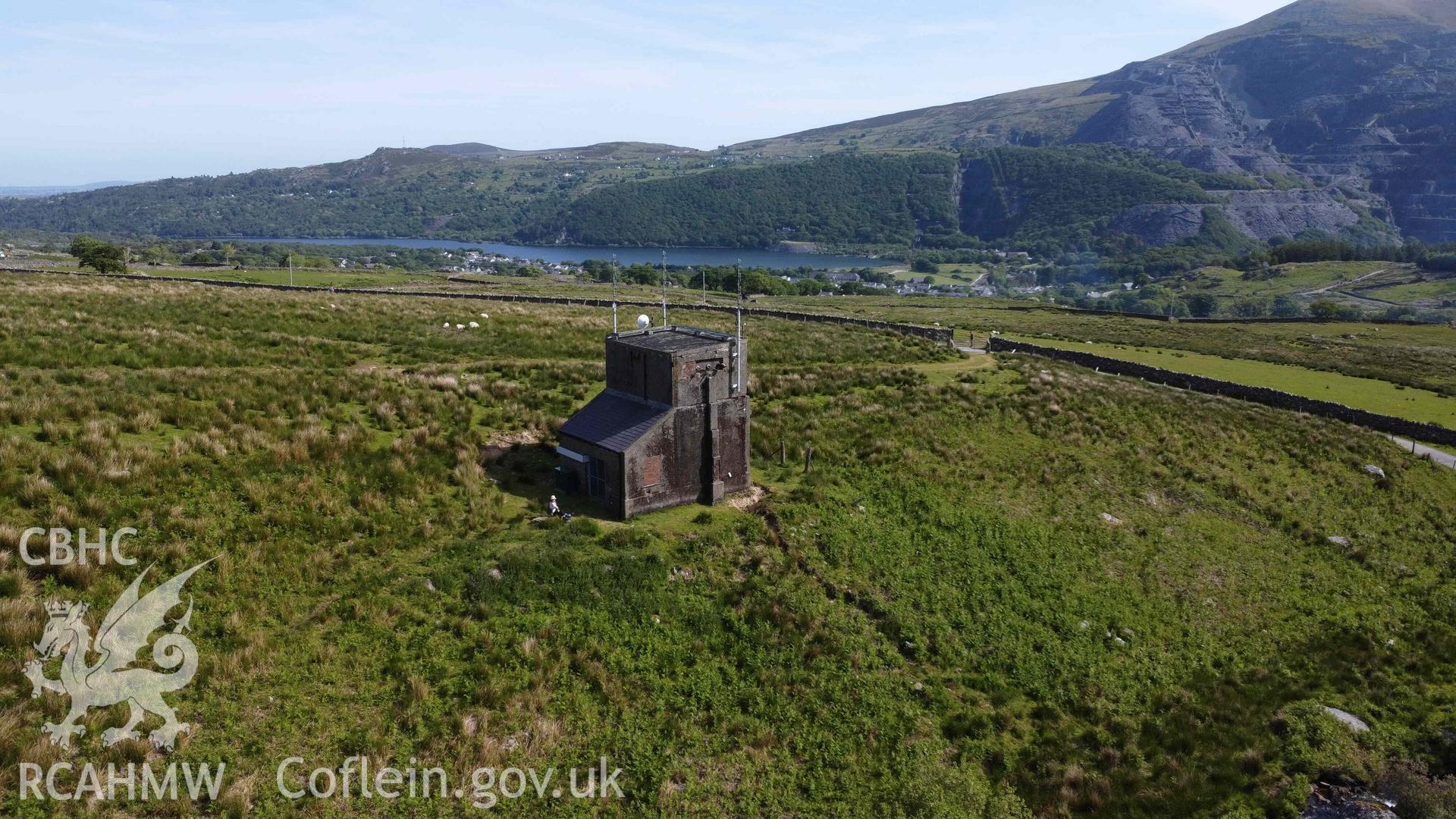 Digital photograph showing the electrical transmission switching house, Llanberis. Taken in May 2023 by John Rowlands.