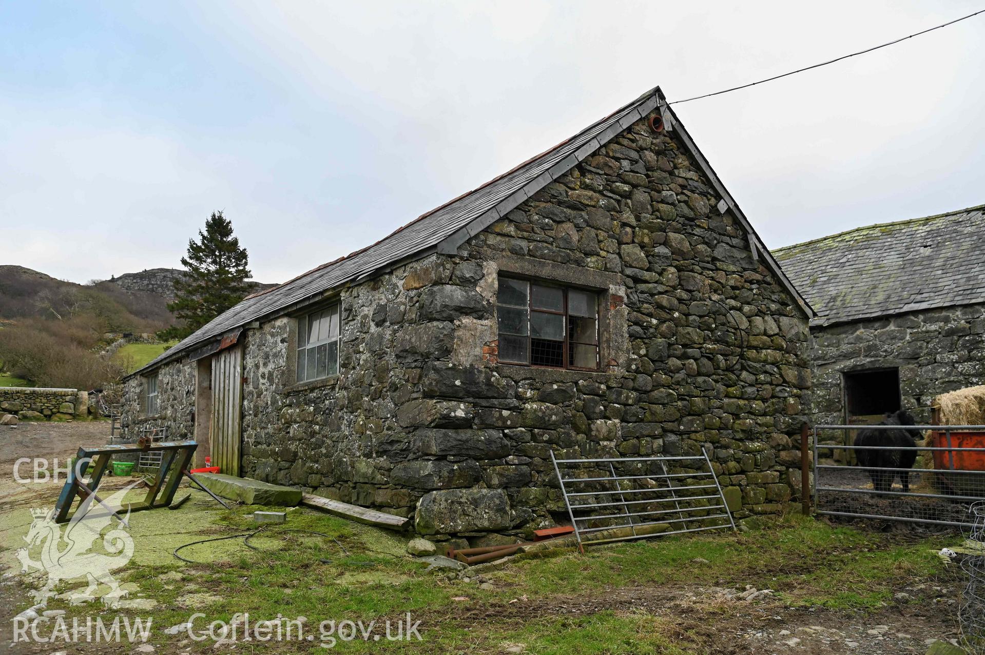 Tyddyn Mawr, exterior of north-eastern outbuilding from the north-west.