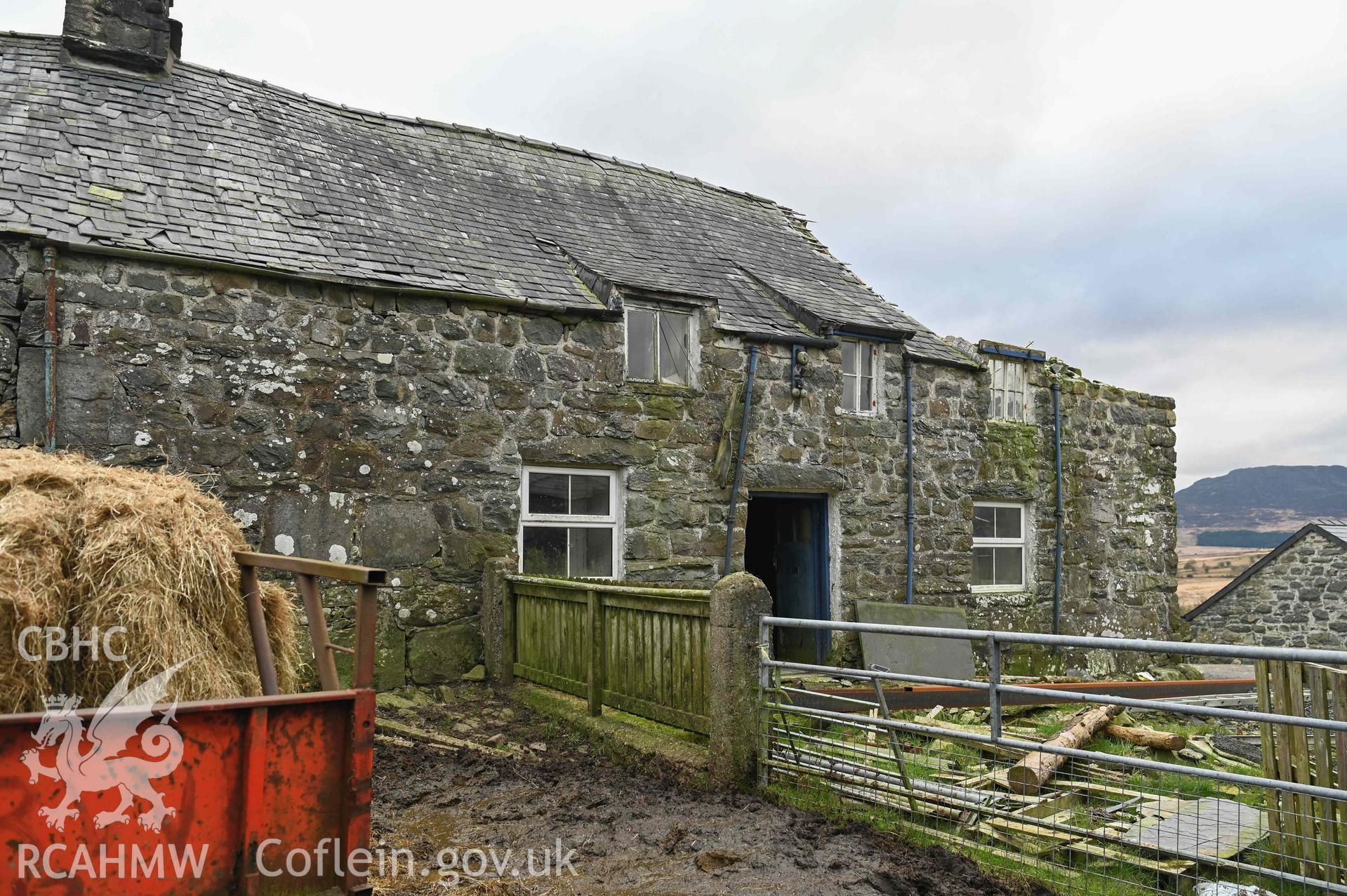 Tyddyn Mawr, exterior of farmhouse from the north-east.