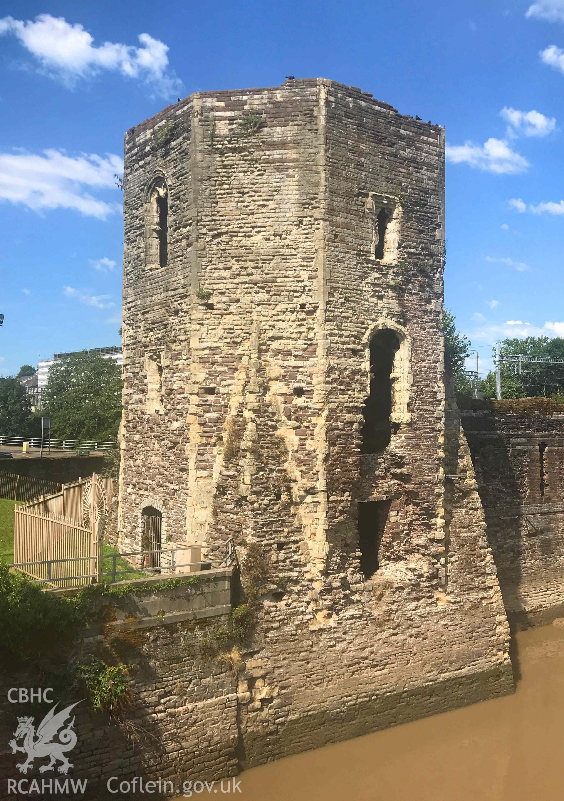 Digital photograph of Newport Castle. Produced by Paul Davis in 2020