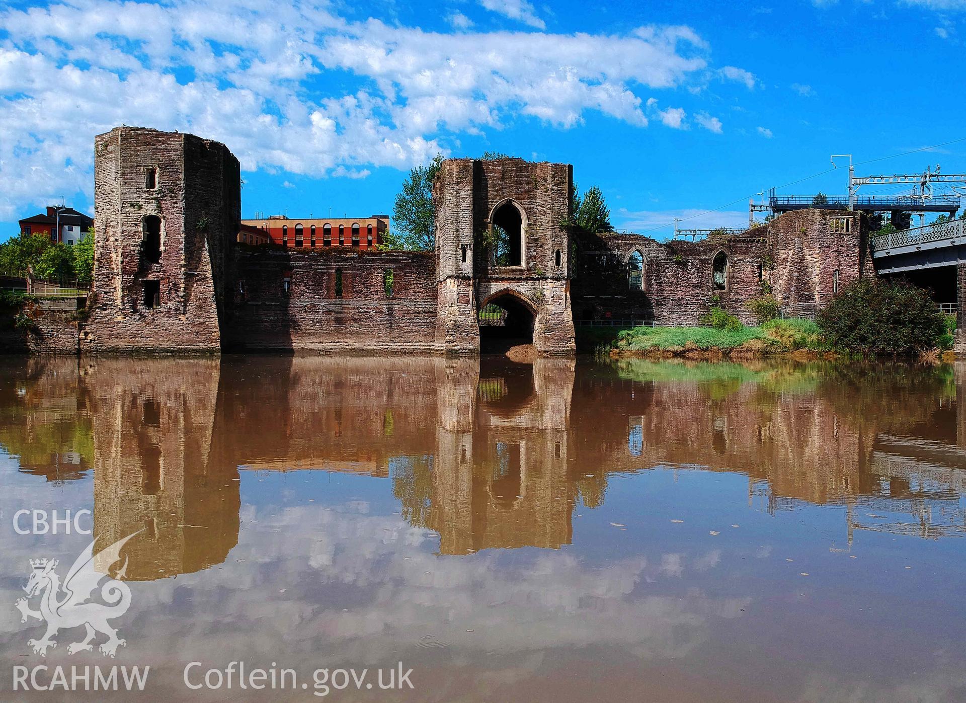 Digital photograph of Newport Castle. Produced by Paul Davis in 2020