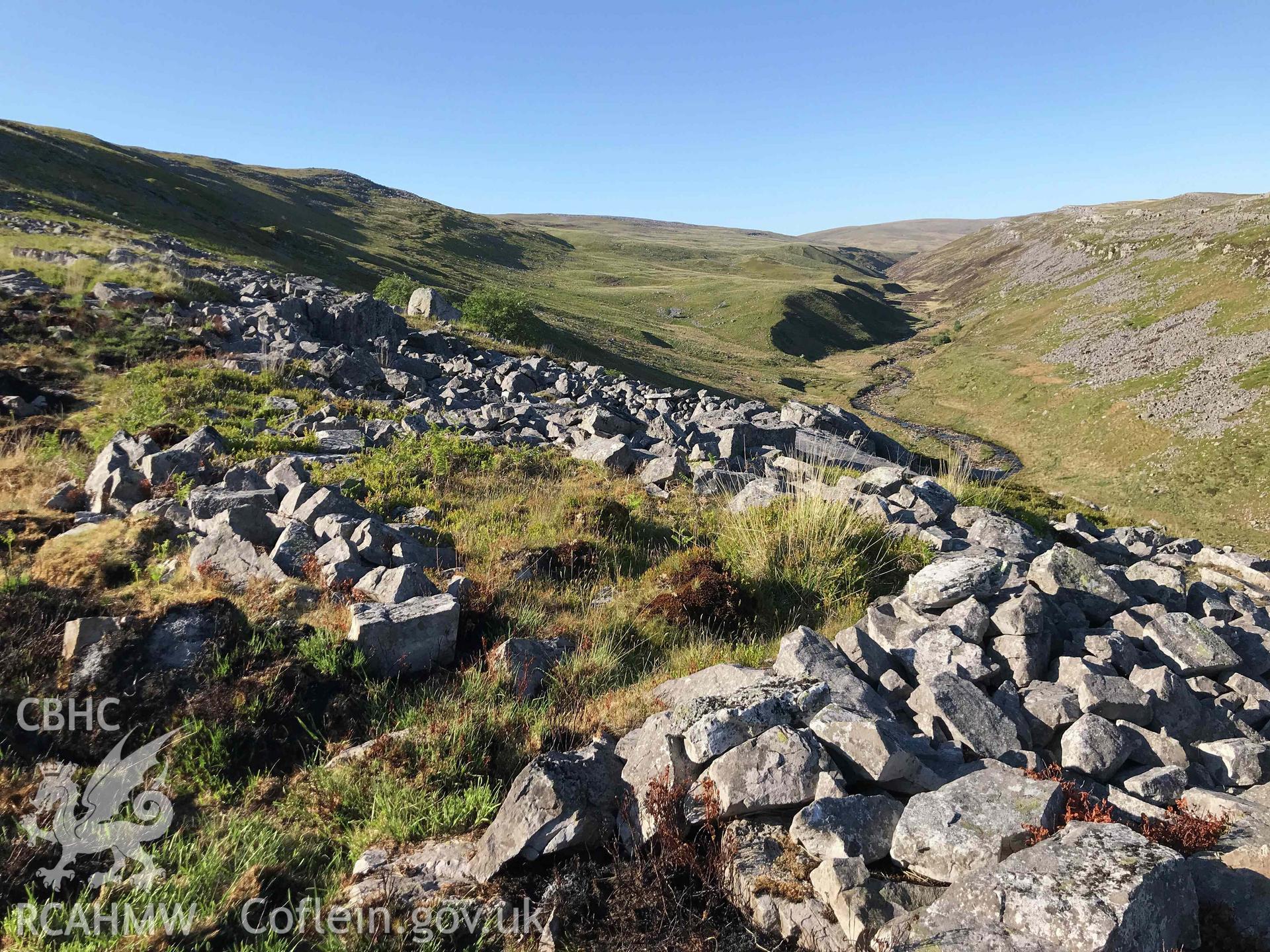Digital photograph of Upper Cwm Twrch longhouse. Produced by Paul Davis in 2020