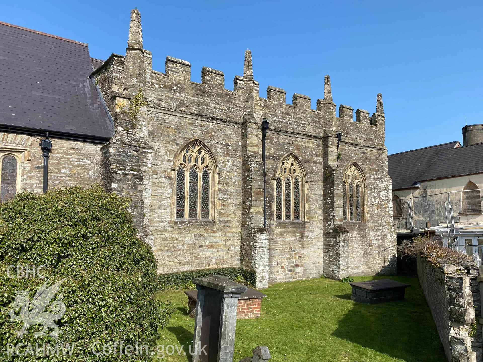 Digital photograph of St Mary's Church, Cardigan, produced by Paul Davis in 2020