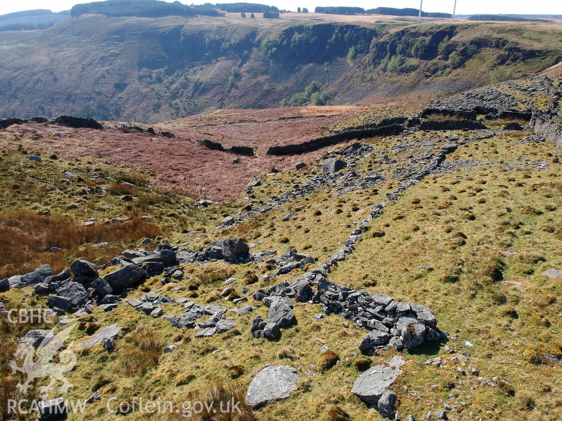 Digital photograph of Craig yr Ysgol enclosure, produced by Paul Davis in 2020