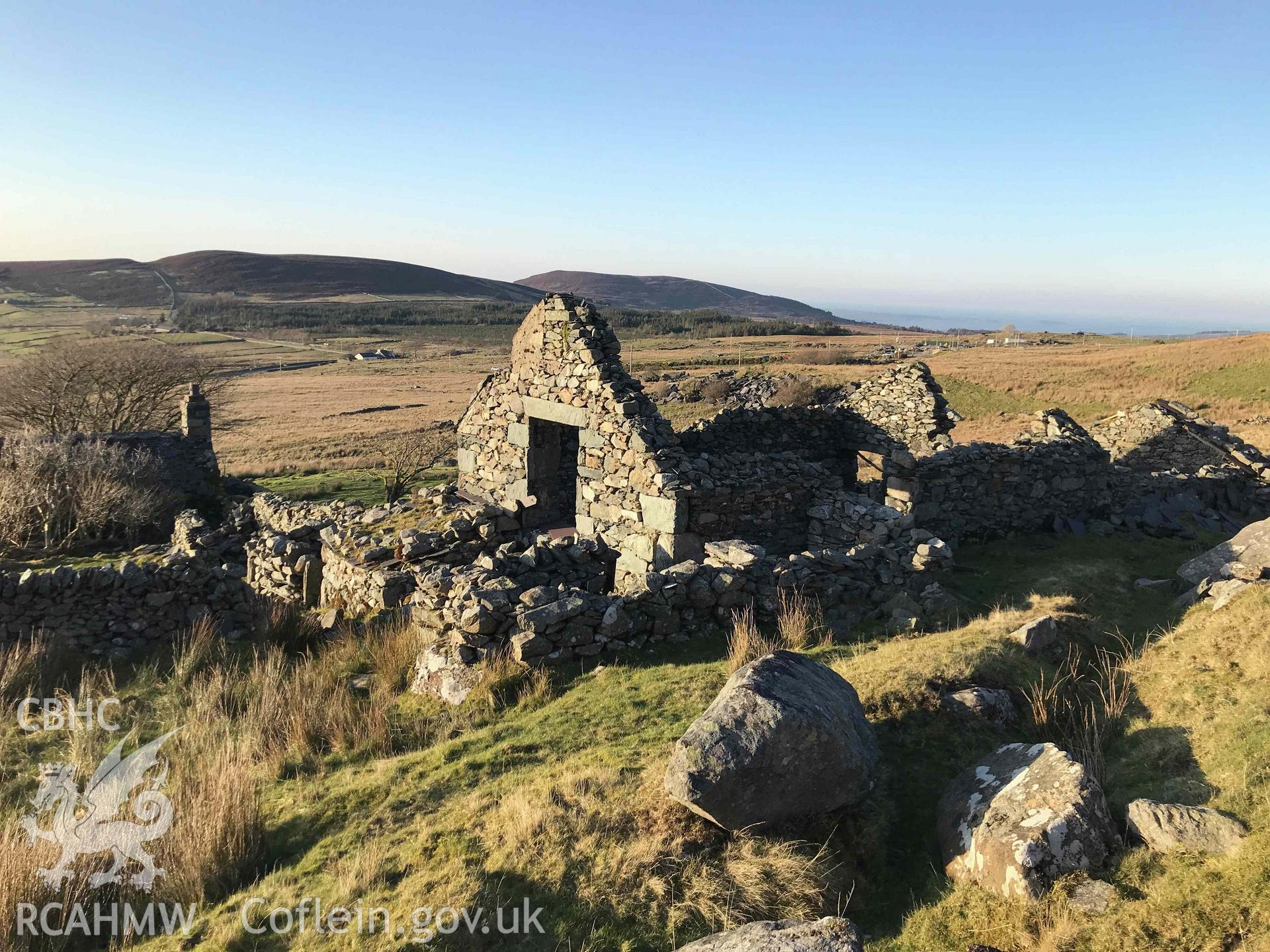 Digital photograph of Cerrig-y-Nyth, a cottage at Dinorwig deserted settlement, produced by Paul Davis in 2020