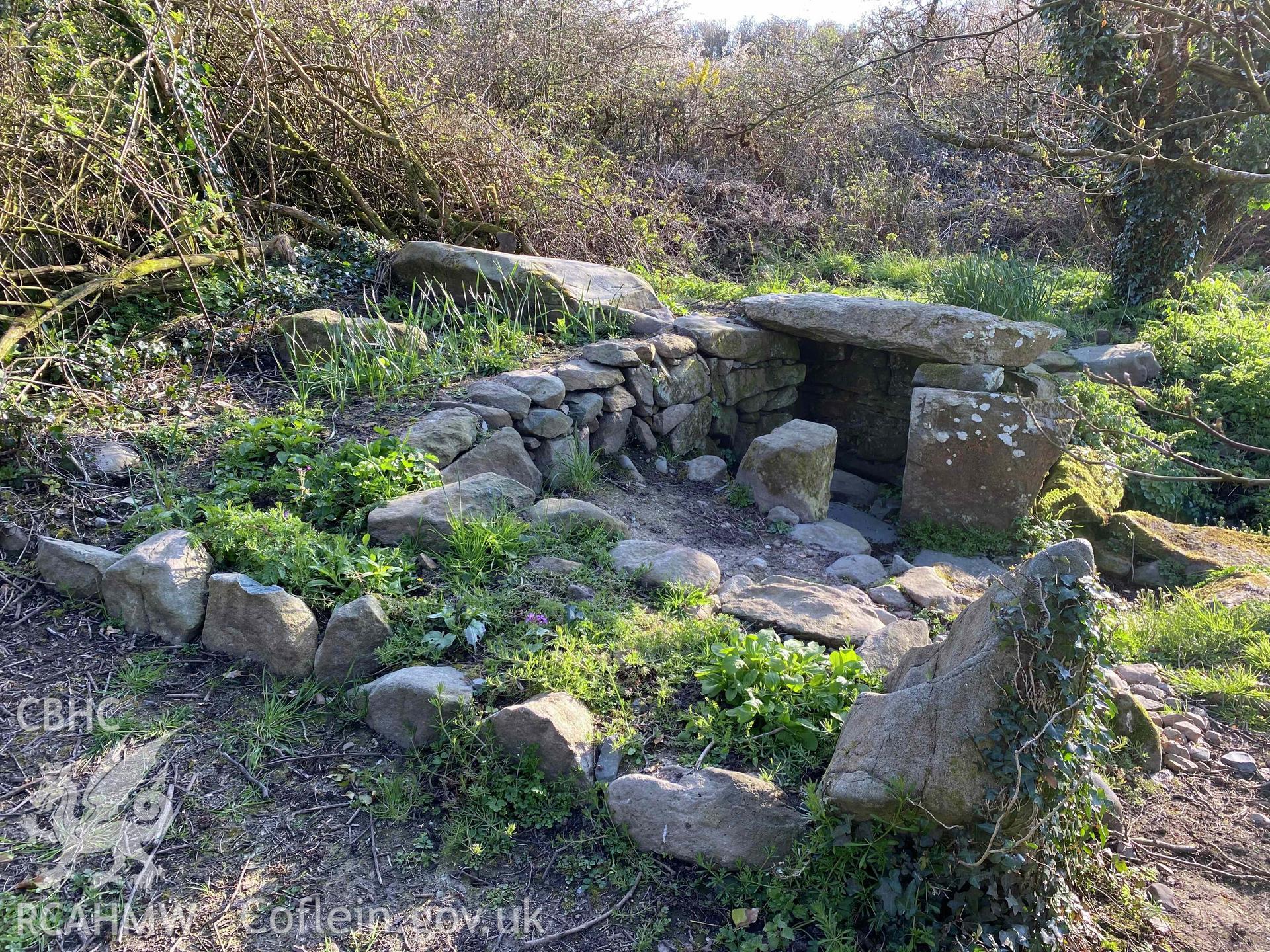 Digital photograph of Llanwnda well, produced by Paul Davis in 2020