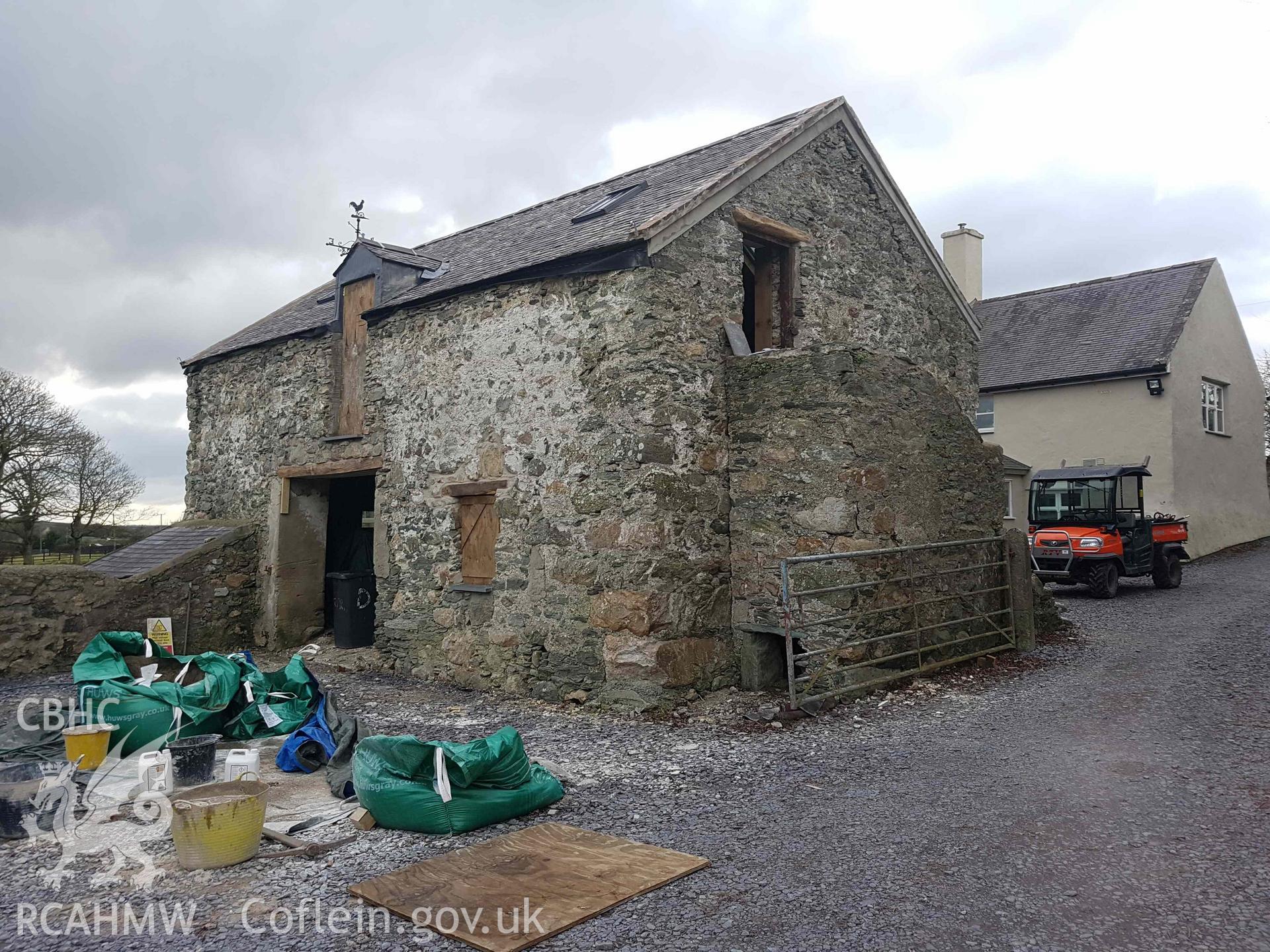 Digital photograph showing Dronwy, Llanfachraeth, produced as part of planning conditions forAnglesey County Council, reference: HHP/2021/381 and LBC/2021/14 in August 2023.