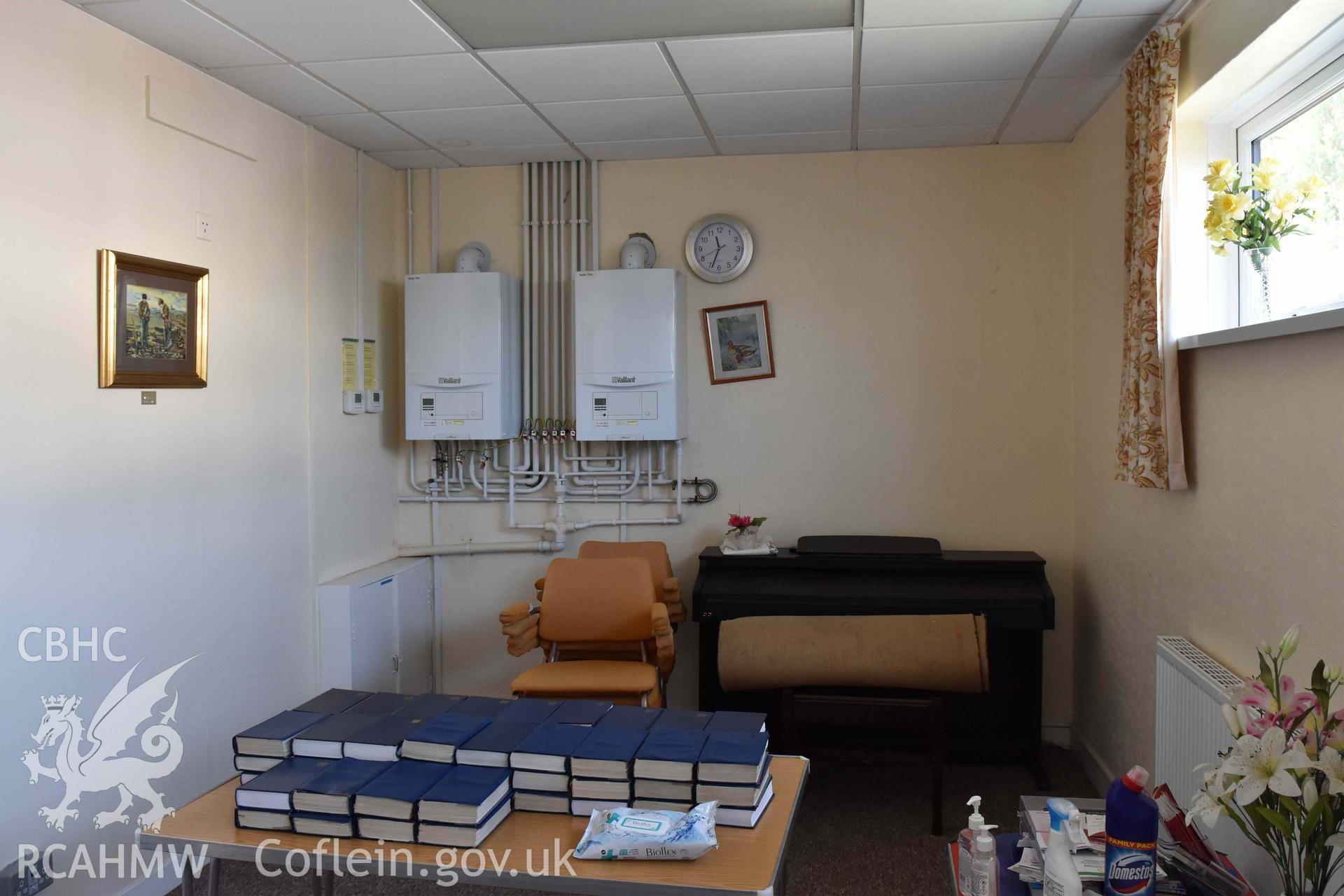 Kitchen - part of a photographic survey of St David's Methodist Chapel, Barry, carried out in July 2021.