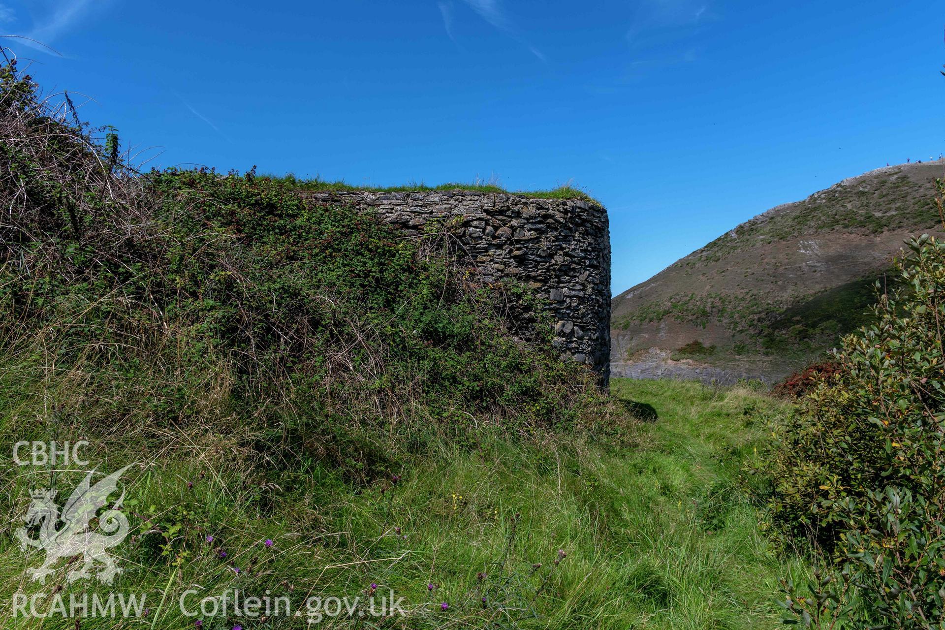 Mwnt Limekiln. General view from the south.