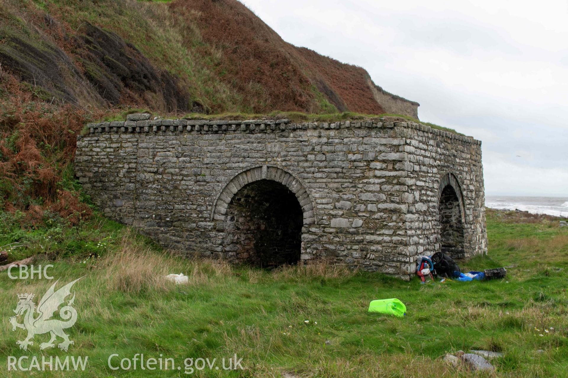 Wallog Limekiln. North and west faces.