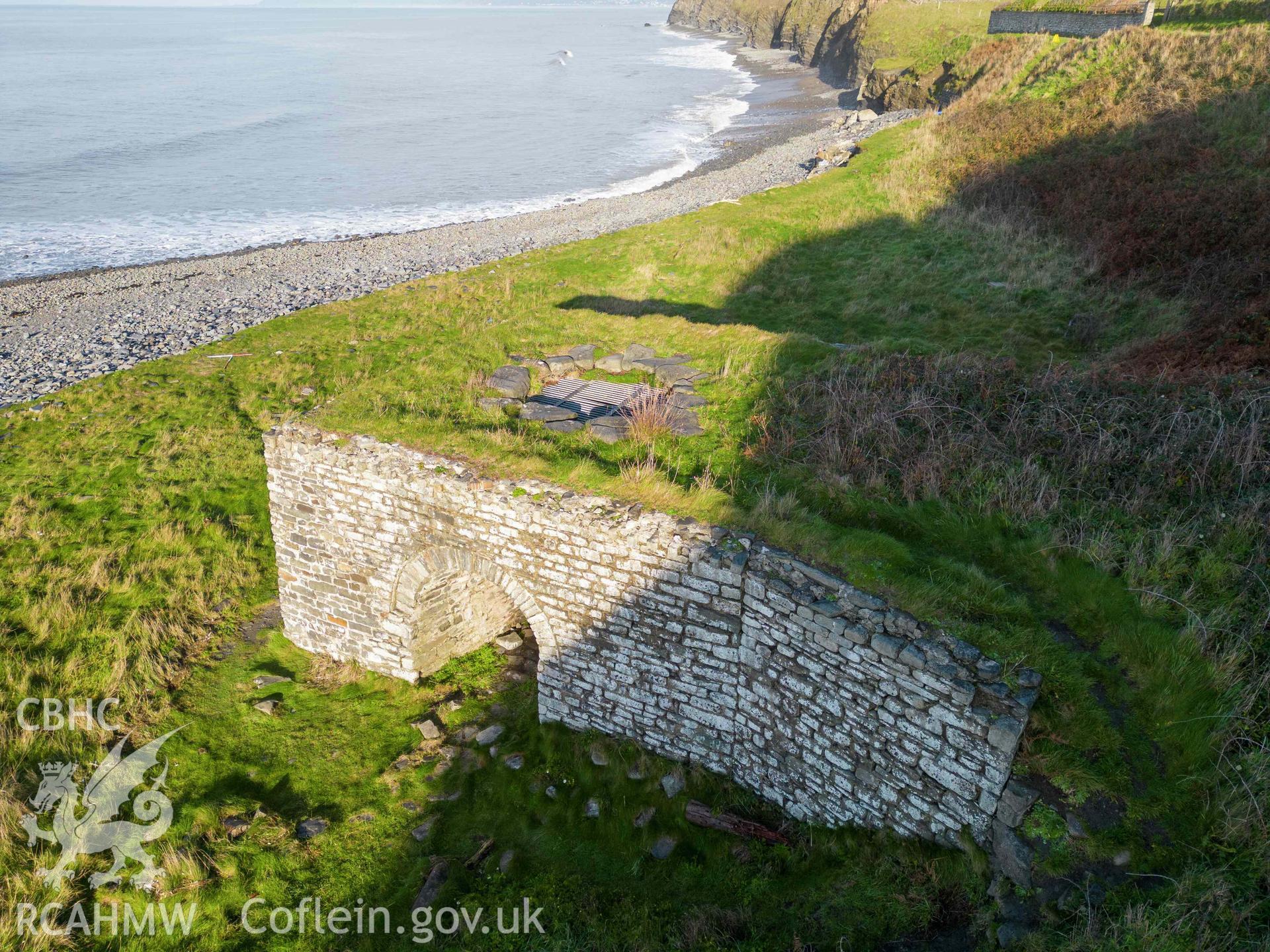 Wallog limekiln. General view from the south.