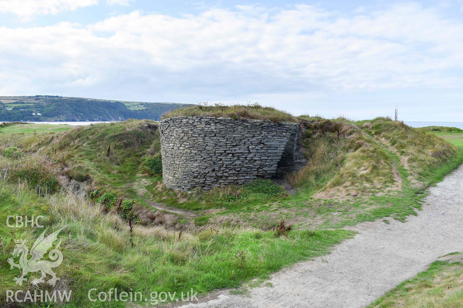 Craig y Gwbert Limekiln. General view from the east.