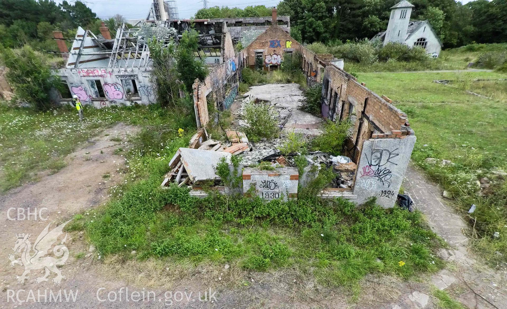 Elevated view of north dormitory block, St Athan Boys Village