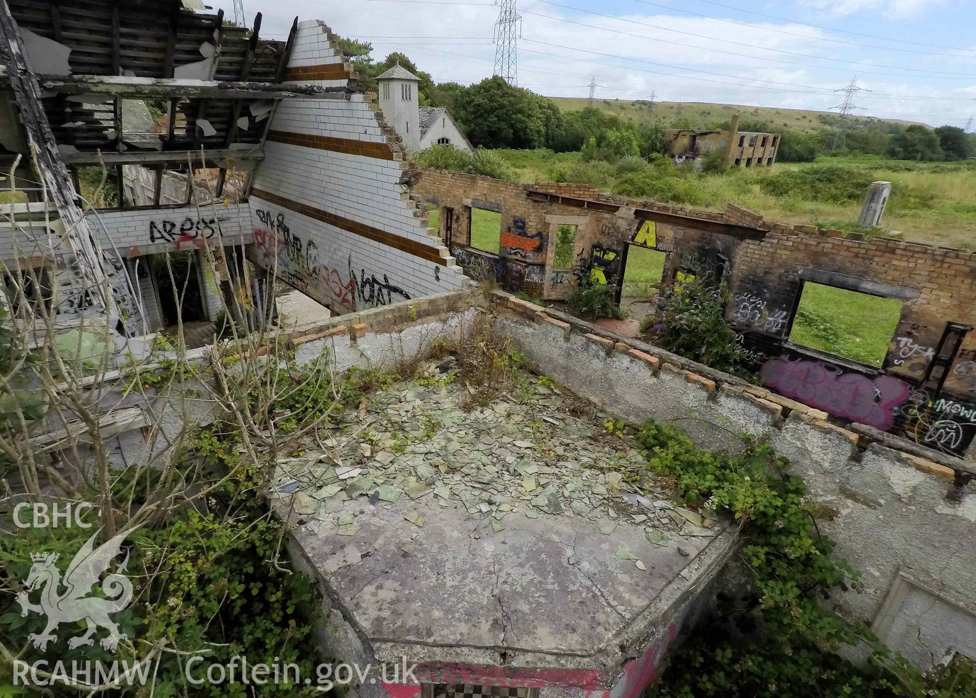 Elevated interior view of north dormitory block. St Athan Boys Village.
