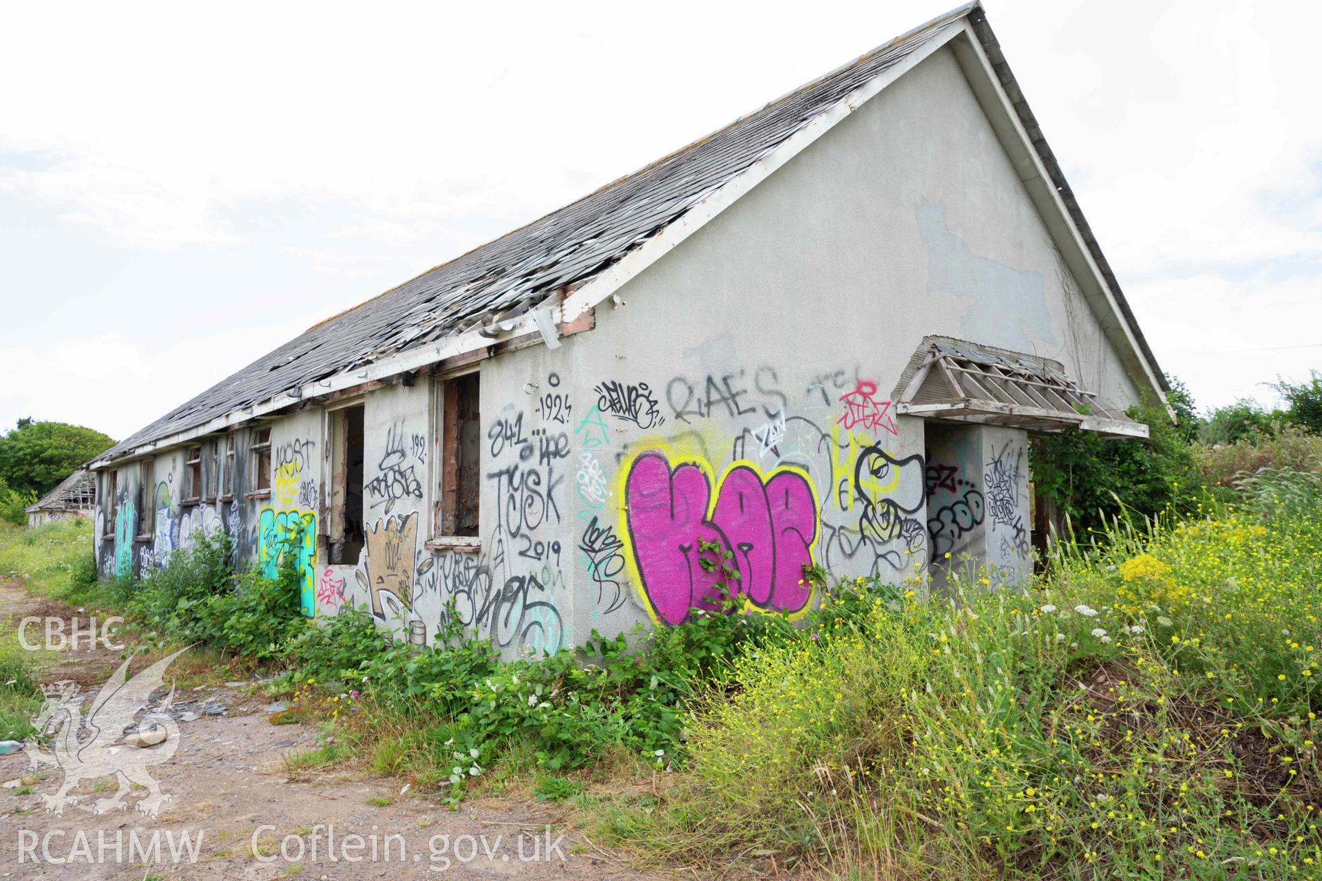 West dormitories block exterior, north gable entrance. St Athan Boys Village.