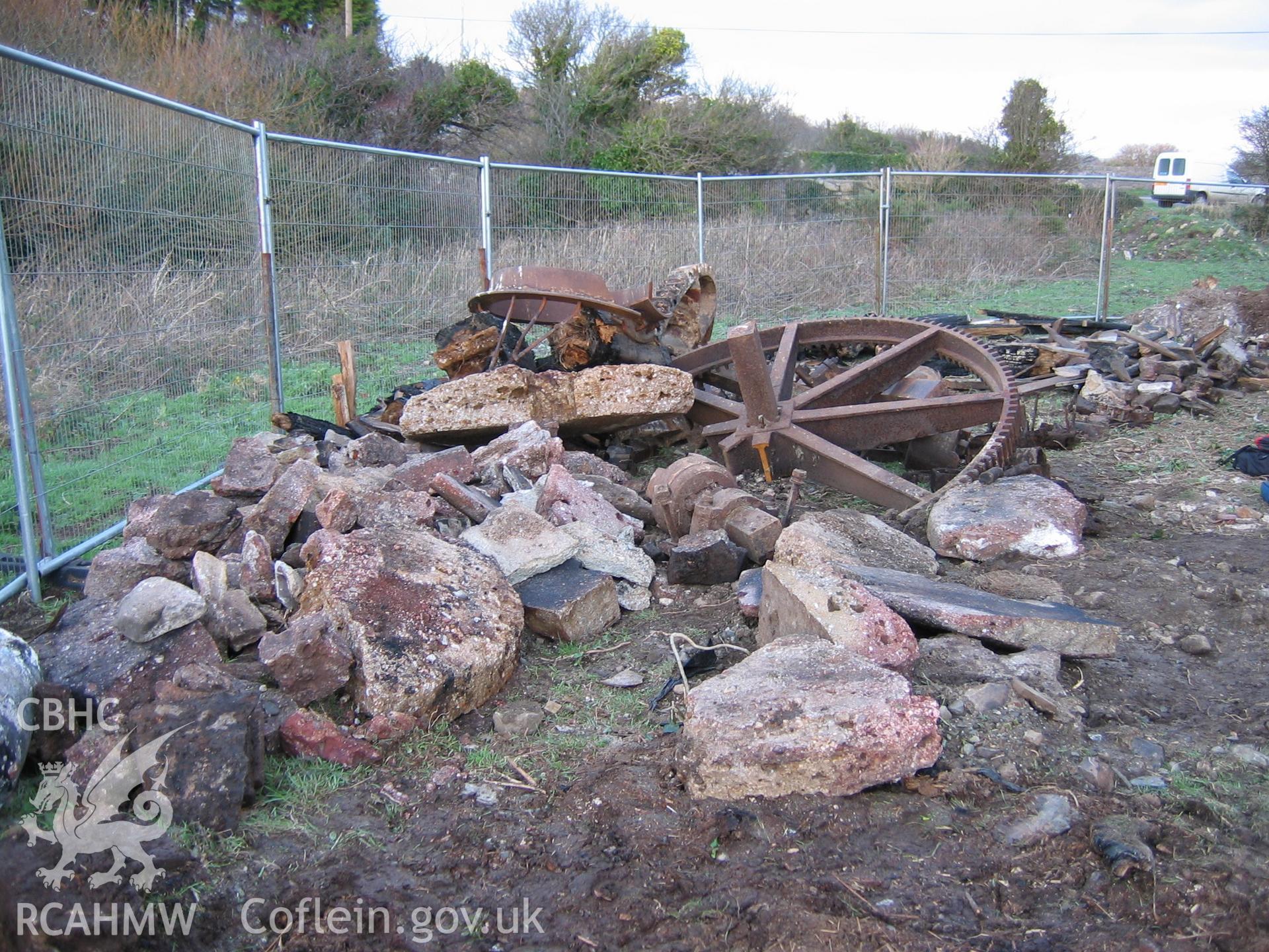 Digital photograph showing assorted mill machinery.