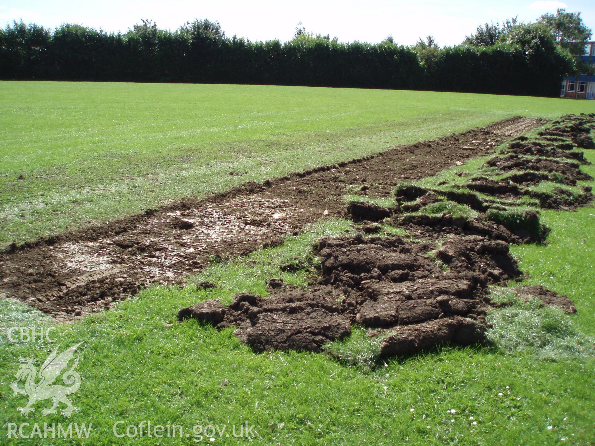 Land at Hartridge High School, Newport, Monmouthshire: digital copy of photograph relating to the evaluation.