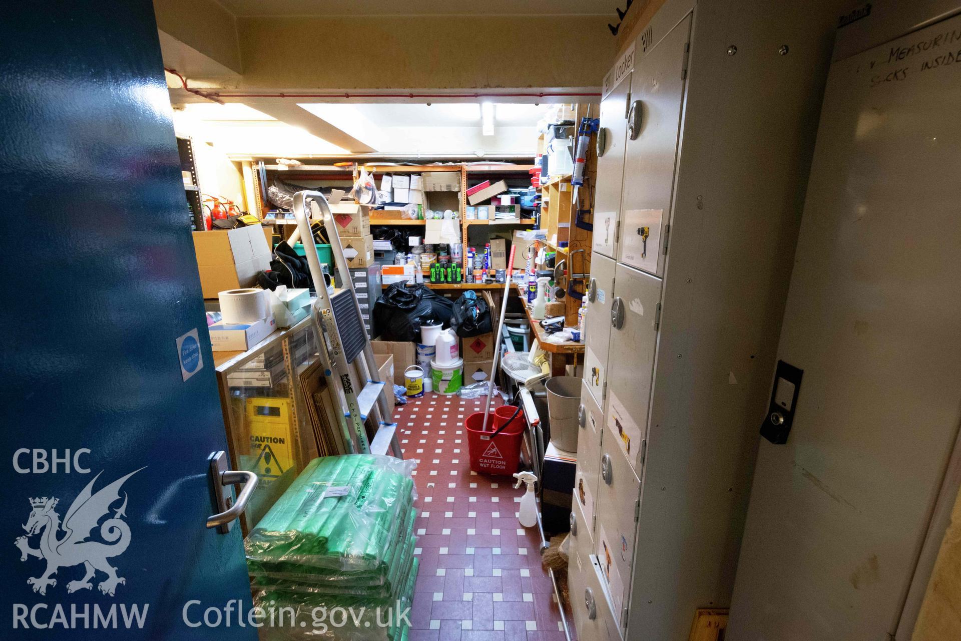 Store room. North east wing. Ground floor. Cathays High School