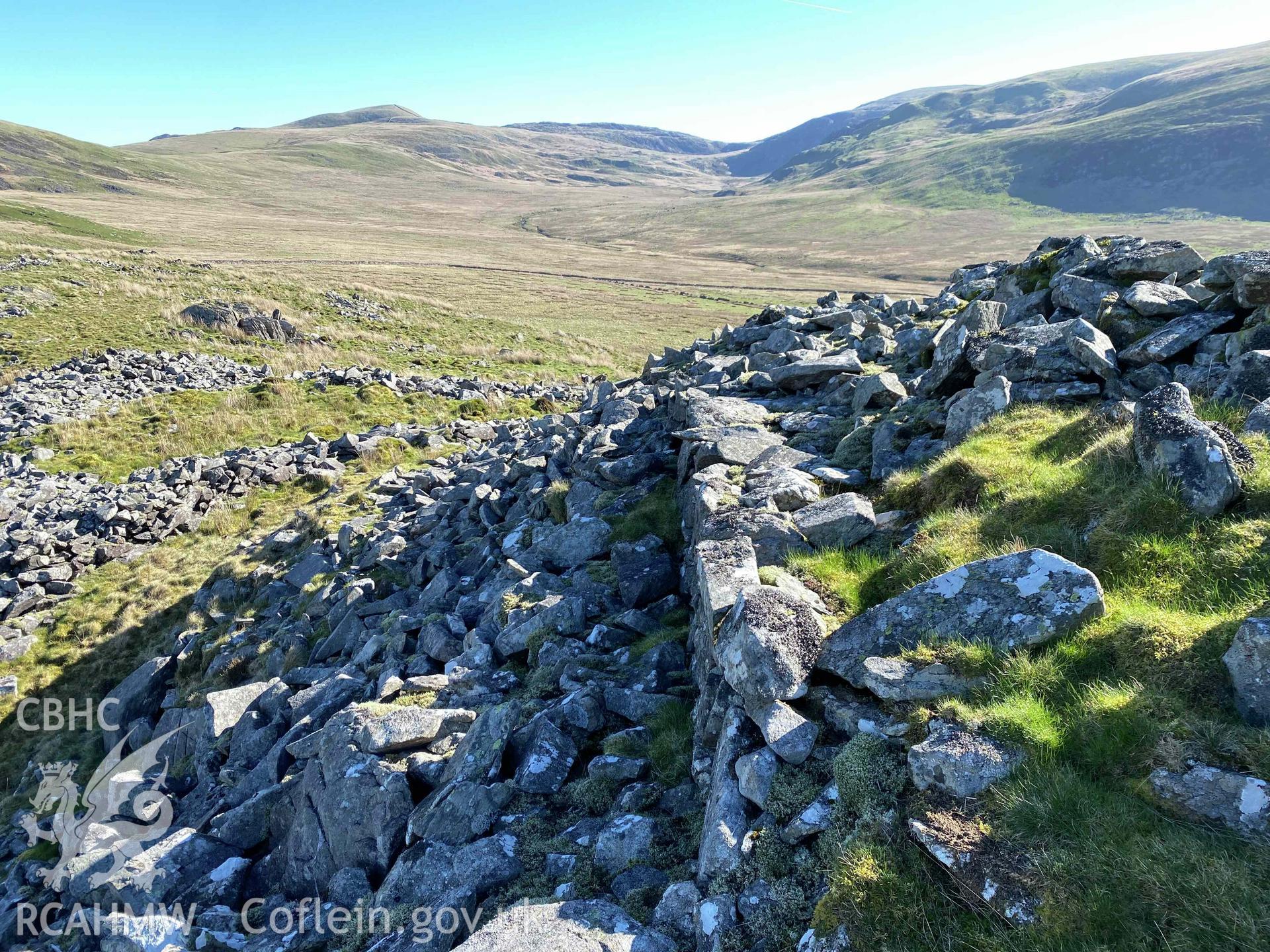 Digital plan of Craig-y-Dinas enclosed settlement, produced by Paul Davis in 2023