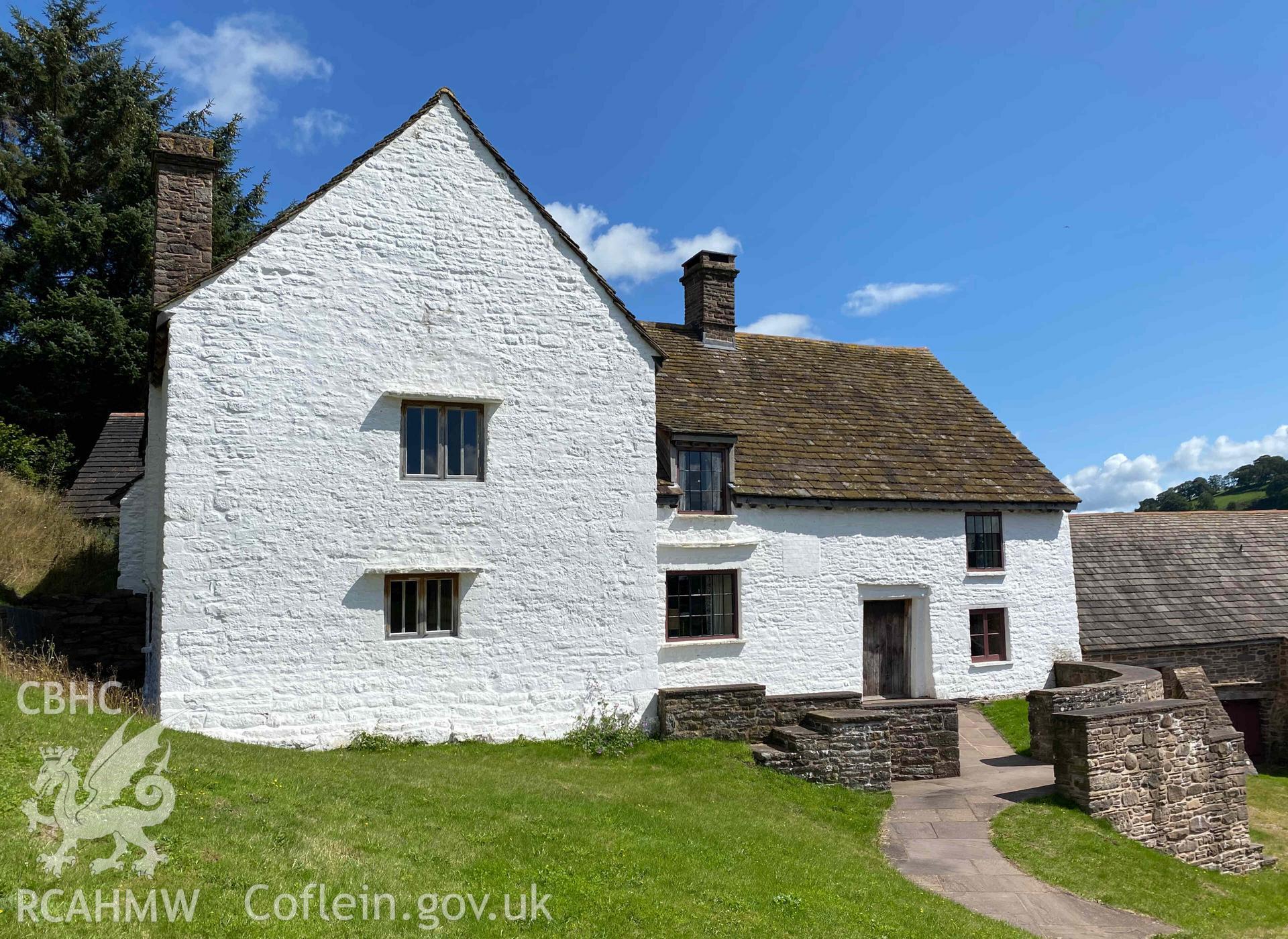 Digital photograph of Llwyn-Celyn Farmhouse, produced by Paul Davis in 2023