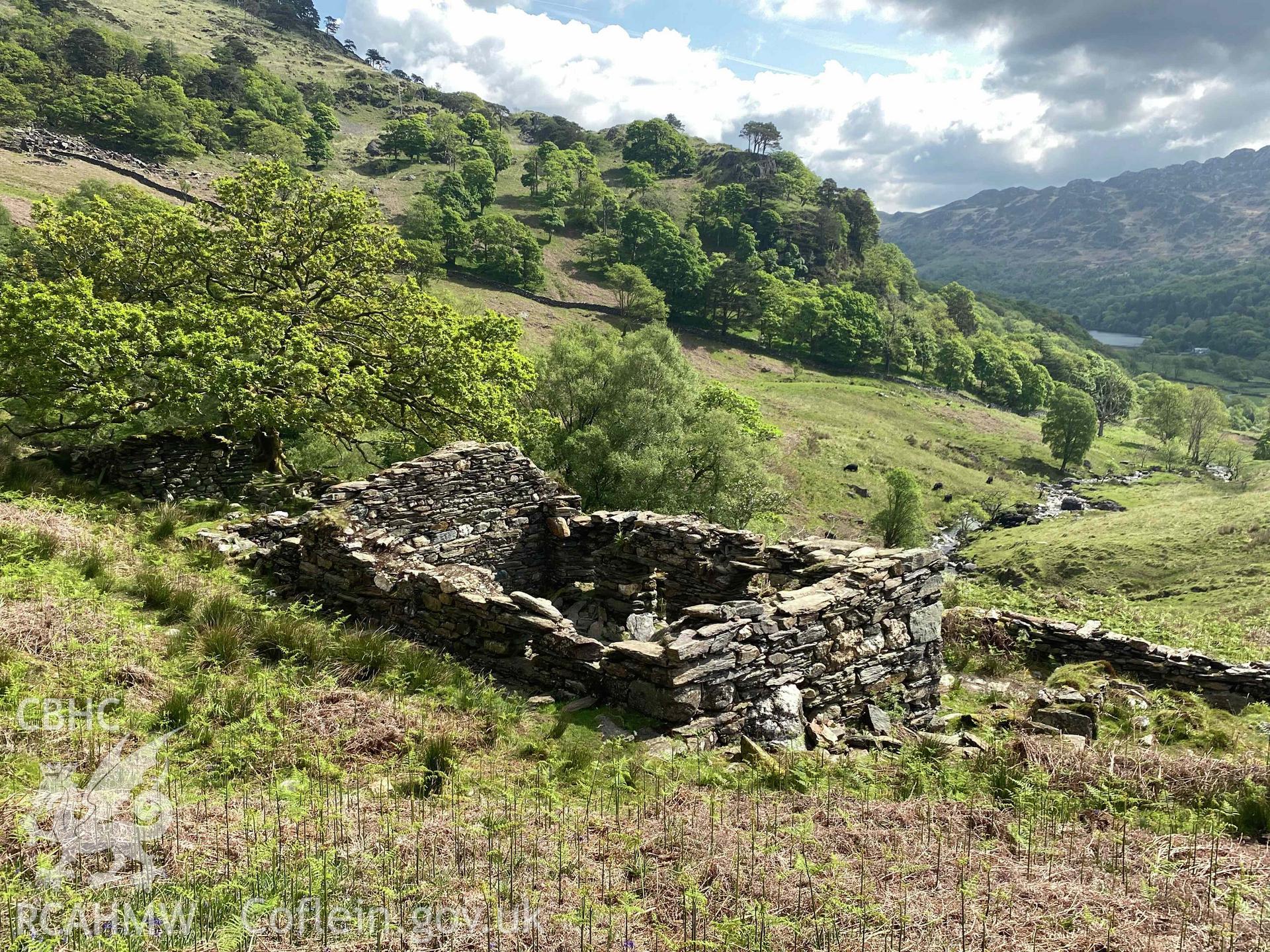 Digital photograph showing general view of Hafod-y-Llan Uchaf, produced by Paul Davis in 2023